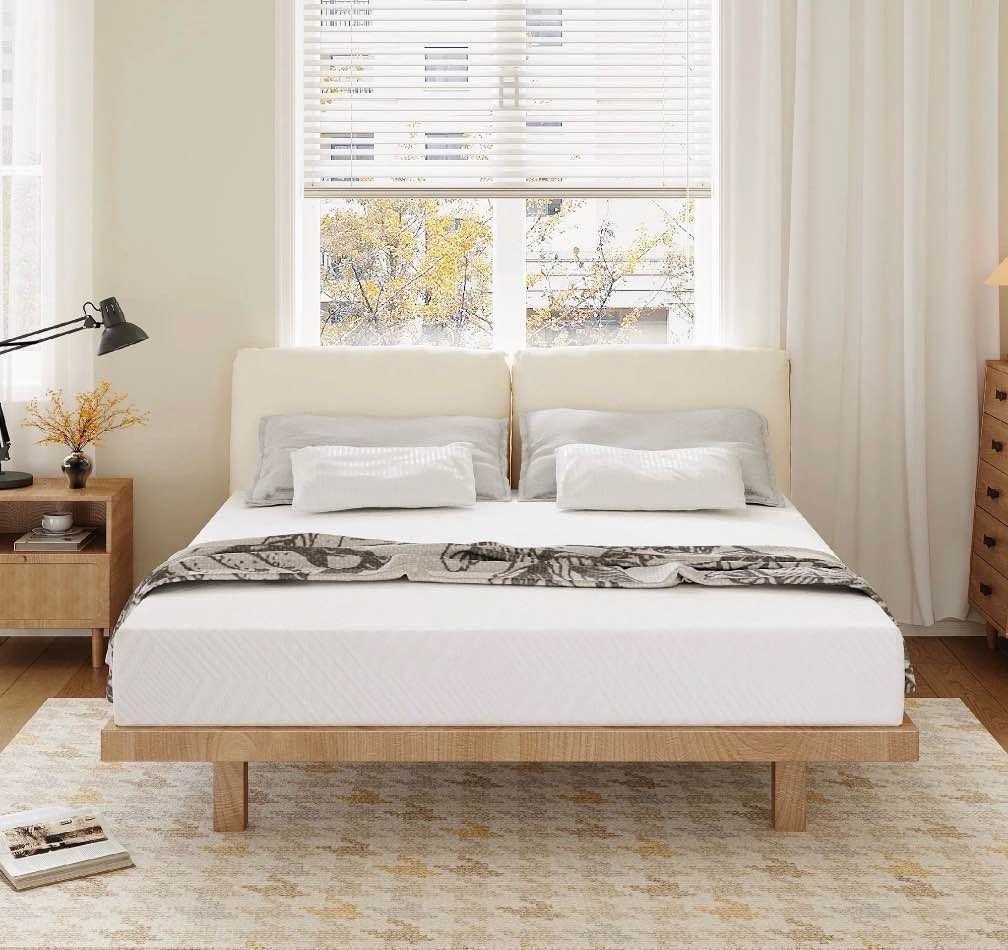 mlily ego white 10 inch memory foam mattress  twin xl size mattress in a box  medium firm