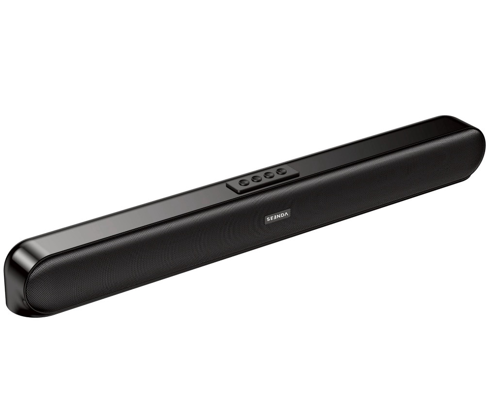 seenda sound bar for tv, wired & wireless bluetooth 5.0 3d surround speakers, aux/coax/hdmi/usb connection
