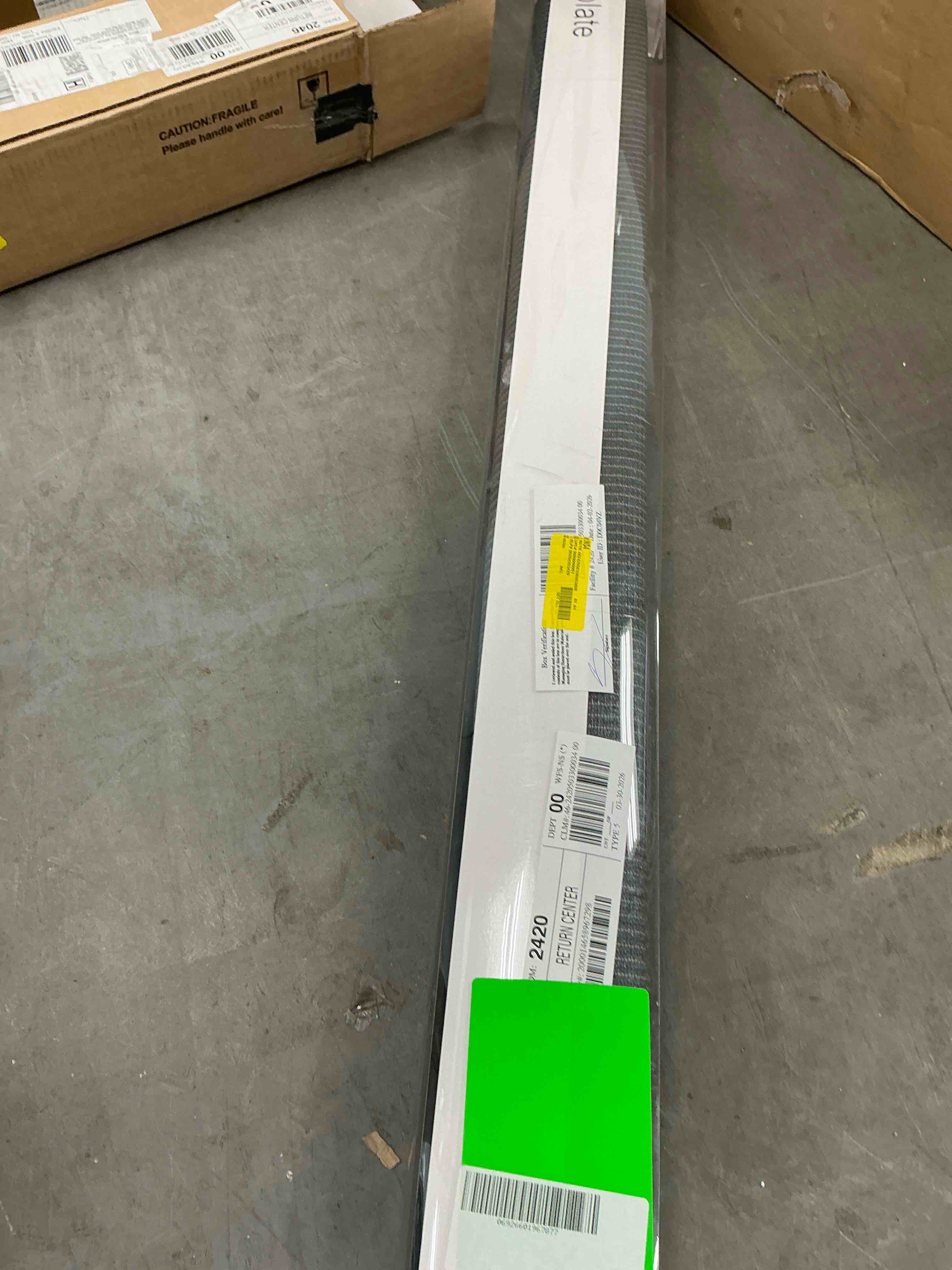 Condition photo showing New/Like New for naway 8'w x 8'h outdoor roller shades, cordless patio roll up blinds 90% uv protection exterior shade cloth roll for porch gazebo pergola balcony backyard,gray