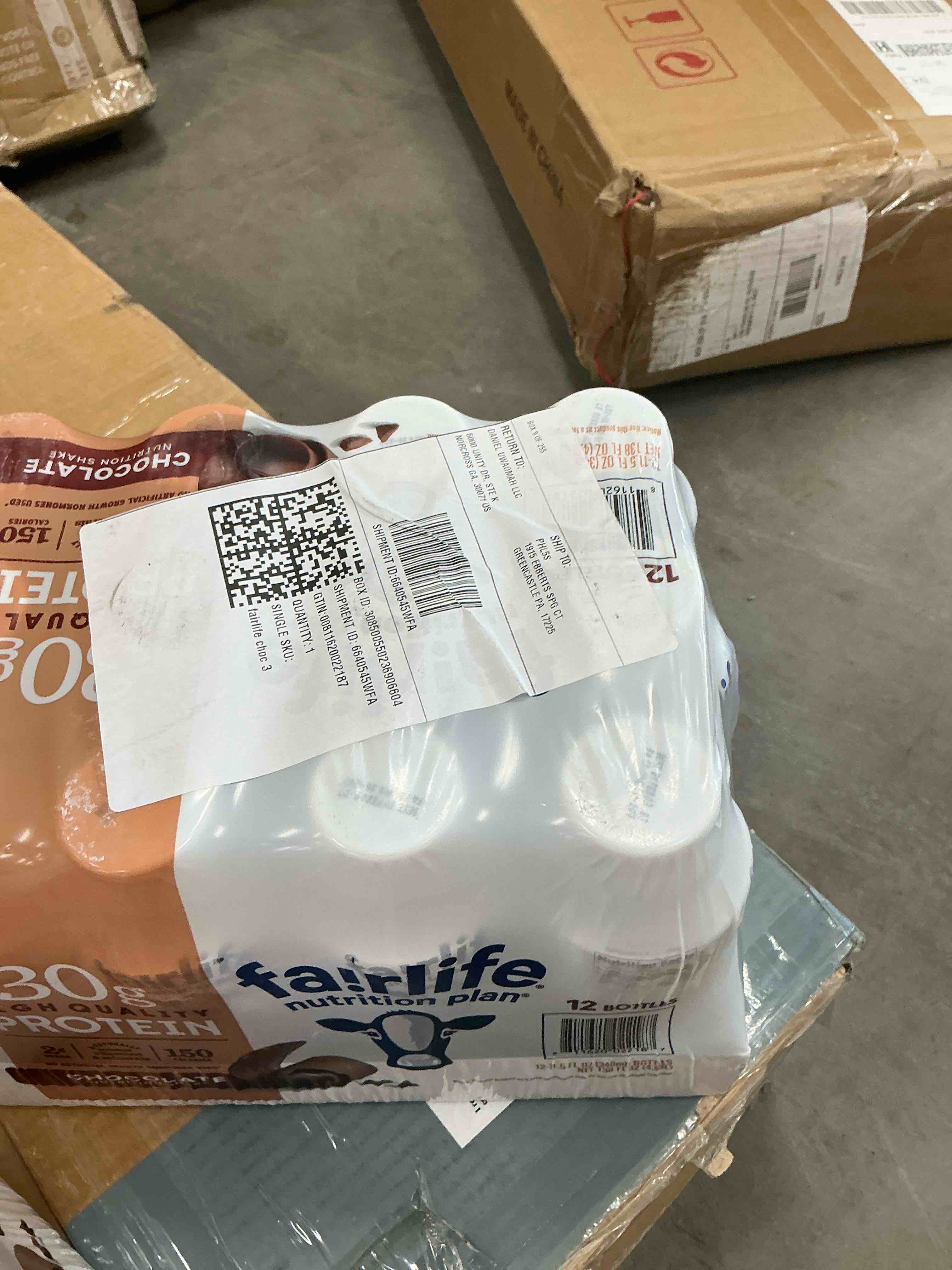 Condition photo showing New/Like New for fairlife nutrition plan high protein chocolate shake  12 pk. ( bb 02/03/27 ))