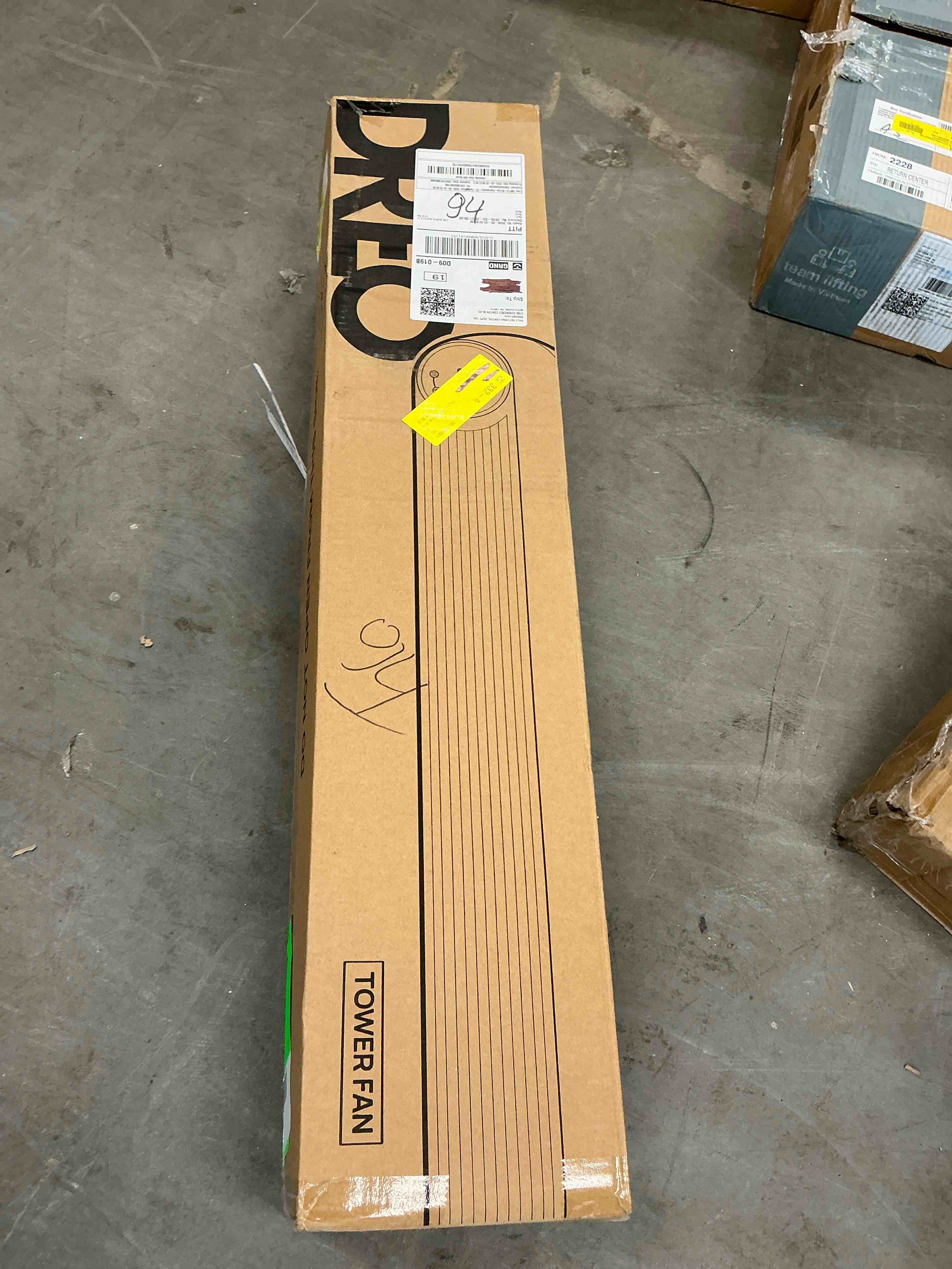Condition photo showing New/Like New for dreo tower fan for bedroom, 2026 upgraded dc motor, 28ft/s high velocity, 20db ultra quiet standing fan, 8 speeds 4 modes, 90° oscillating bladeless fan for indoors, floor fans , black