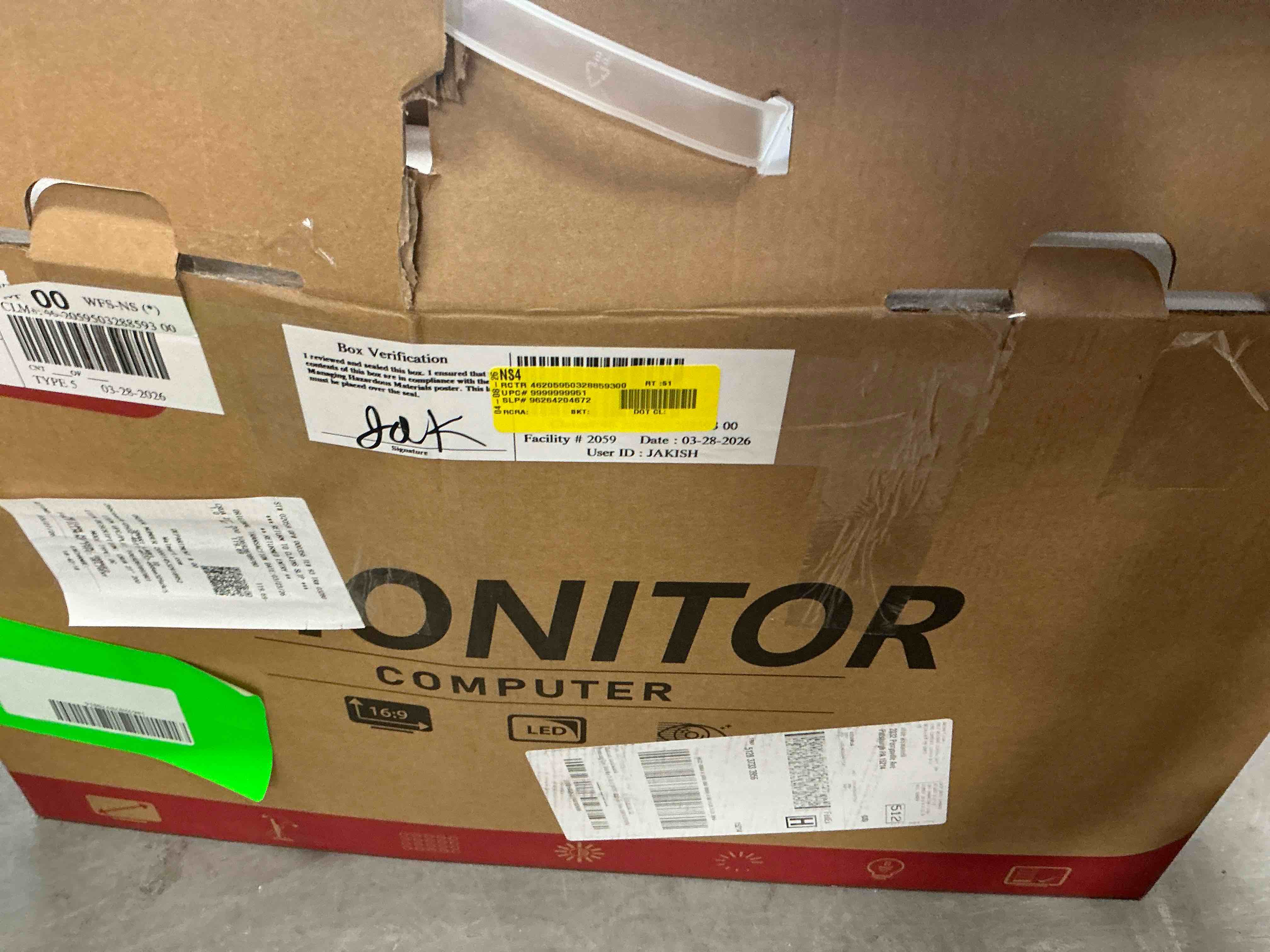 Condition photo showing As Is for crua 27" 200hz curved gaming monitor,fhd 1800r white computer monitor,120% srgb,freesync,low motion blur,hdmi & dp