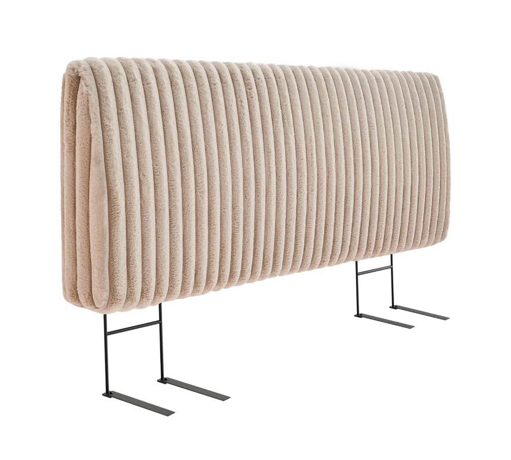 Pinmoco Memory Foam Upholstered Headboard with Height Adjustable and Ergonomic Head Board for King Bed, Fluff Light Camel