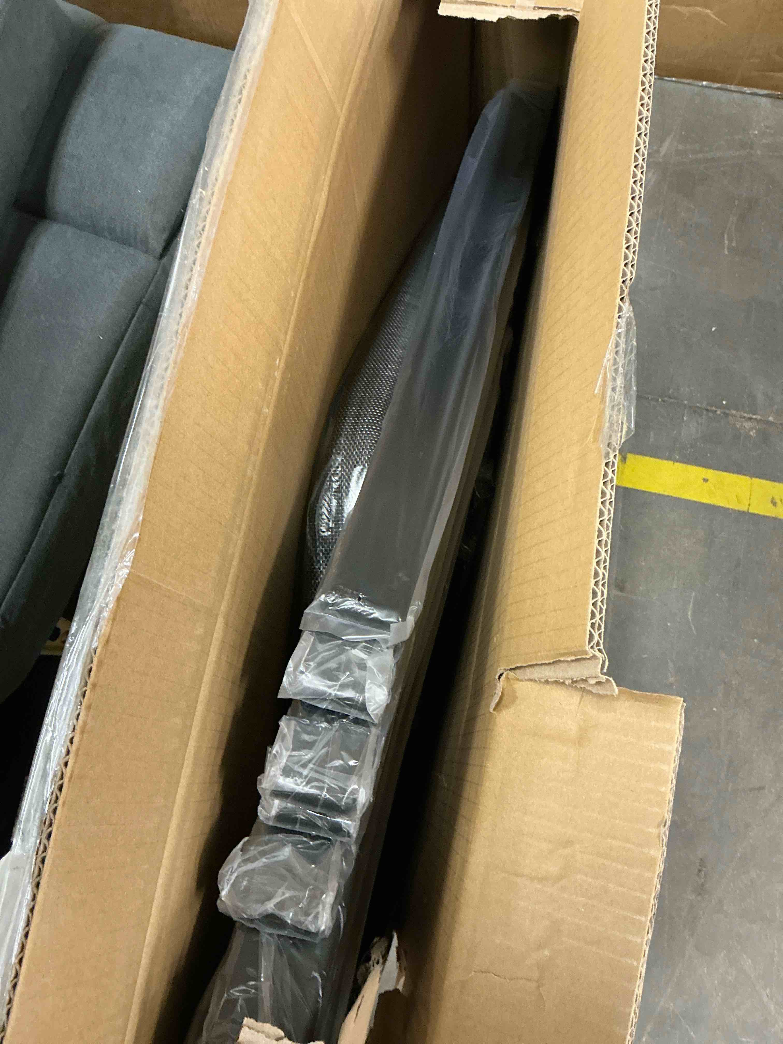 Condition photo showing New/Like New for ktaxon 4pcs patio outdoor dining chairs, textilene stackable armrest chairs space saving for backyard porch garden - silver gray