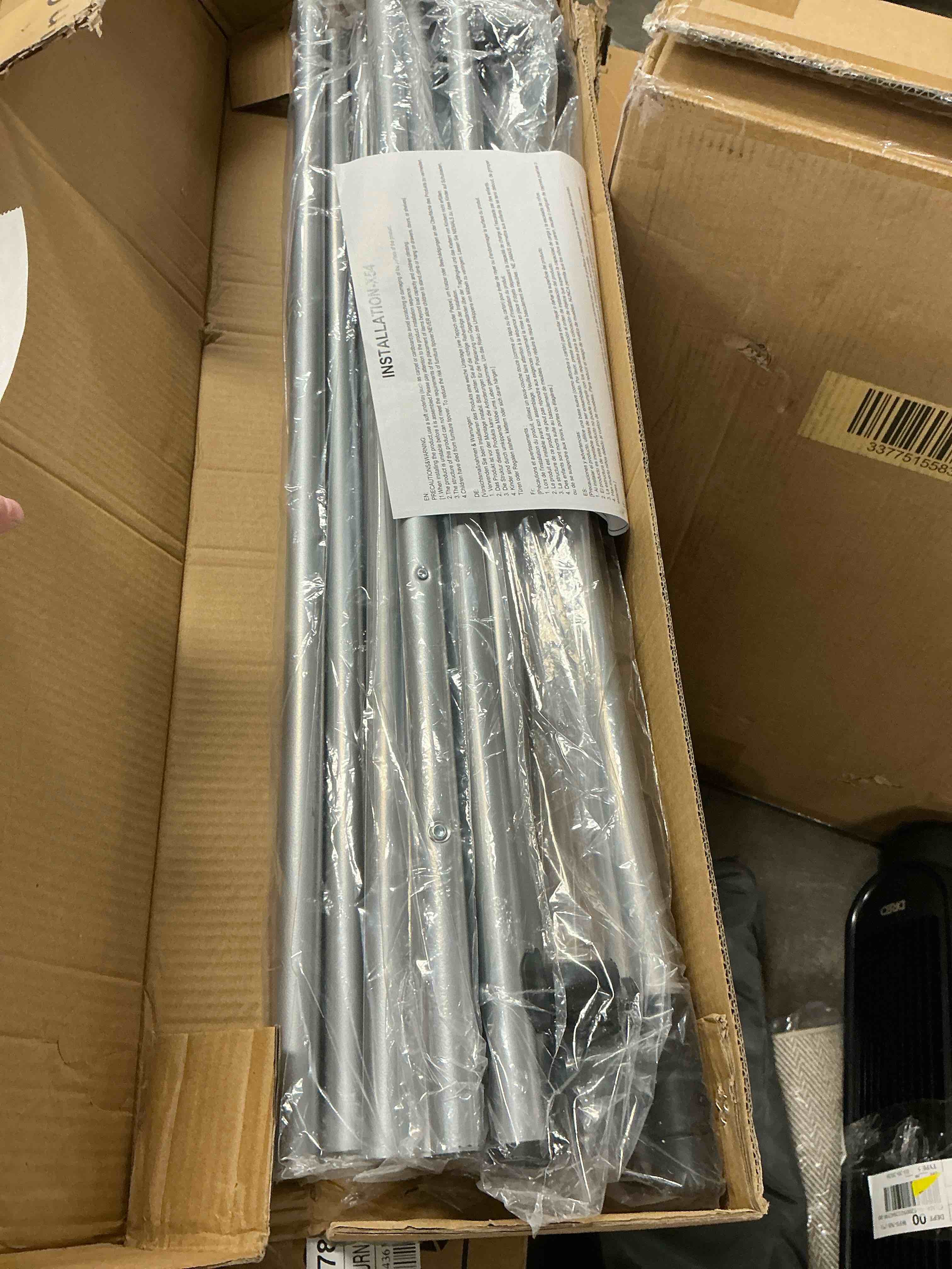 Condition photo showing Good Condition for untyo metal clothes drying rack foldable laundry coat hanger double rail adjustable space-saving foldable drying hanger for indoor and outdoor use sliver