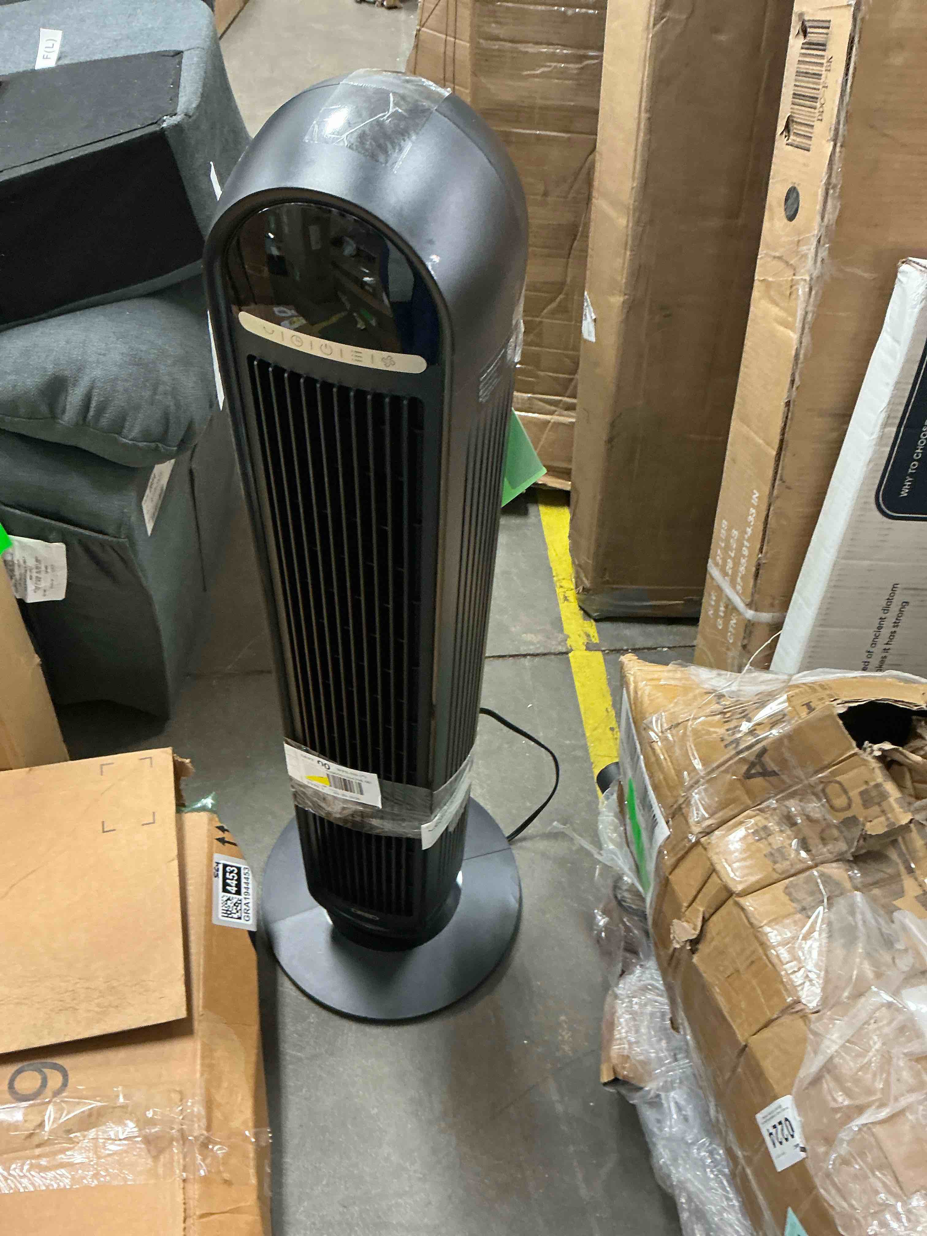 Condition photo showing Good Condition for dreo tower fans for home 36 standing floor fan with remote 90° oscillating fan 24 ft/s high velocity led display 4 speeds 4 modes 8h timer quiet bedroom fan