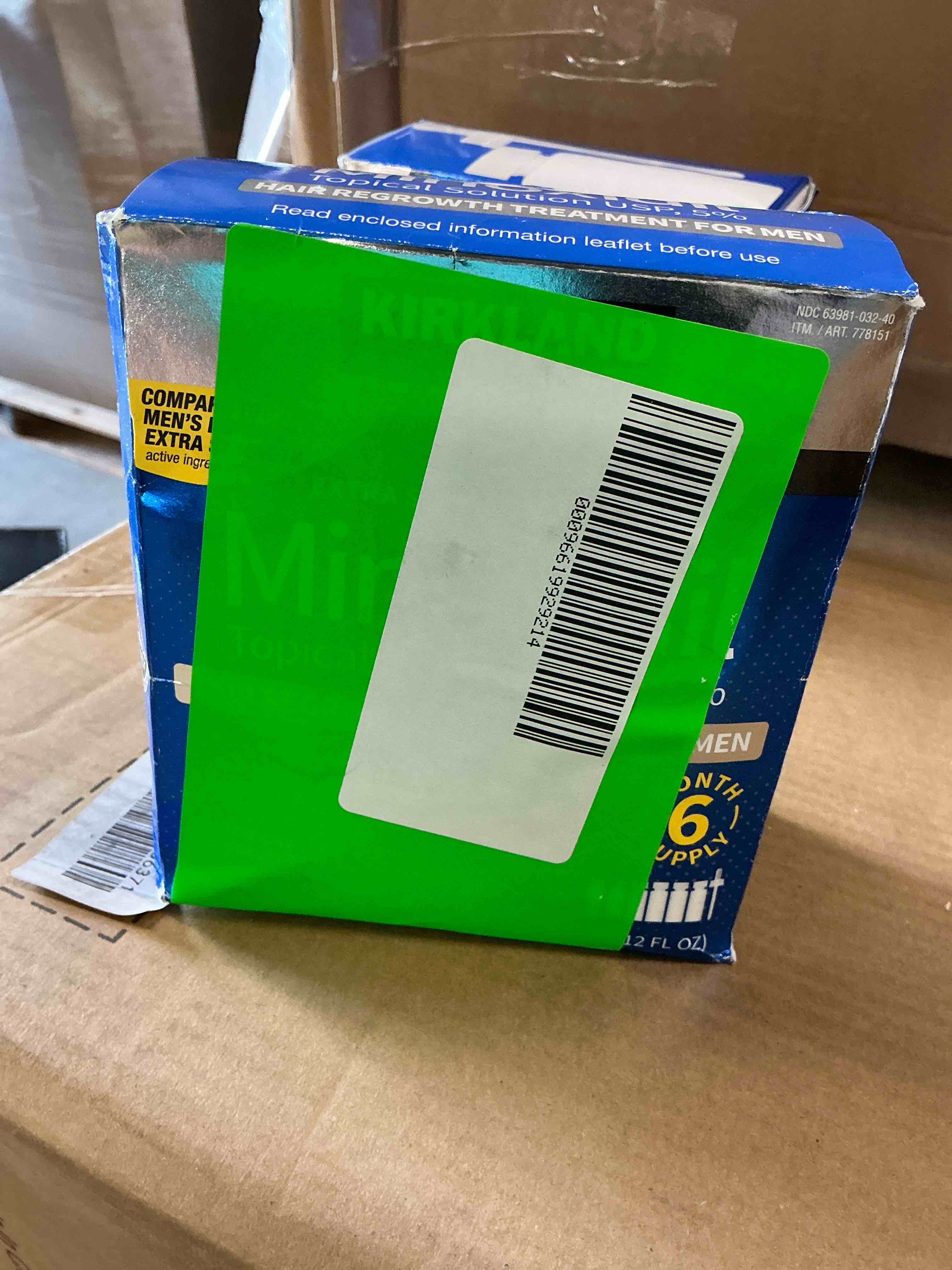 Condition photo showing New/Like New for kirkland signature - 5% minoxidil for men hair regrowth treatment topical solution - 6 month supply