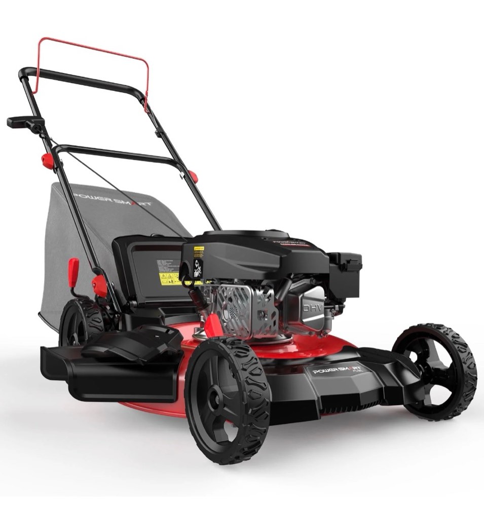 PowerSmart 21" 144cc Gas Push Lawn Mower , with 6-Position Height Adjustment