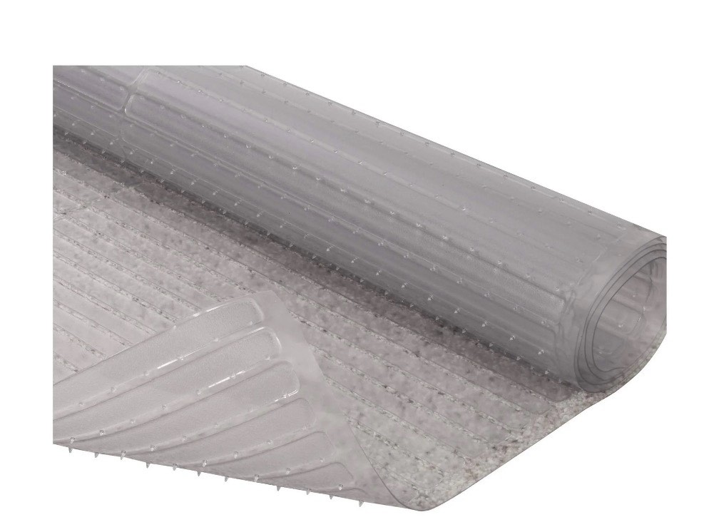 resilia 48  x 12  clear vinyl plastic deep-pile floor runner/protector