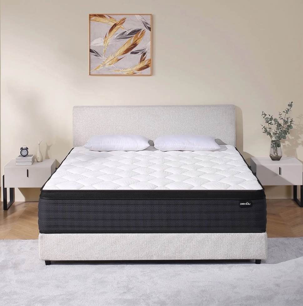 dehiju full size mattress, 10 inch hybrid memory foam full mattress in a box, pressure relief, medium firm, certipur-us