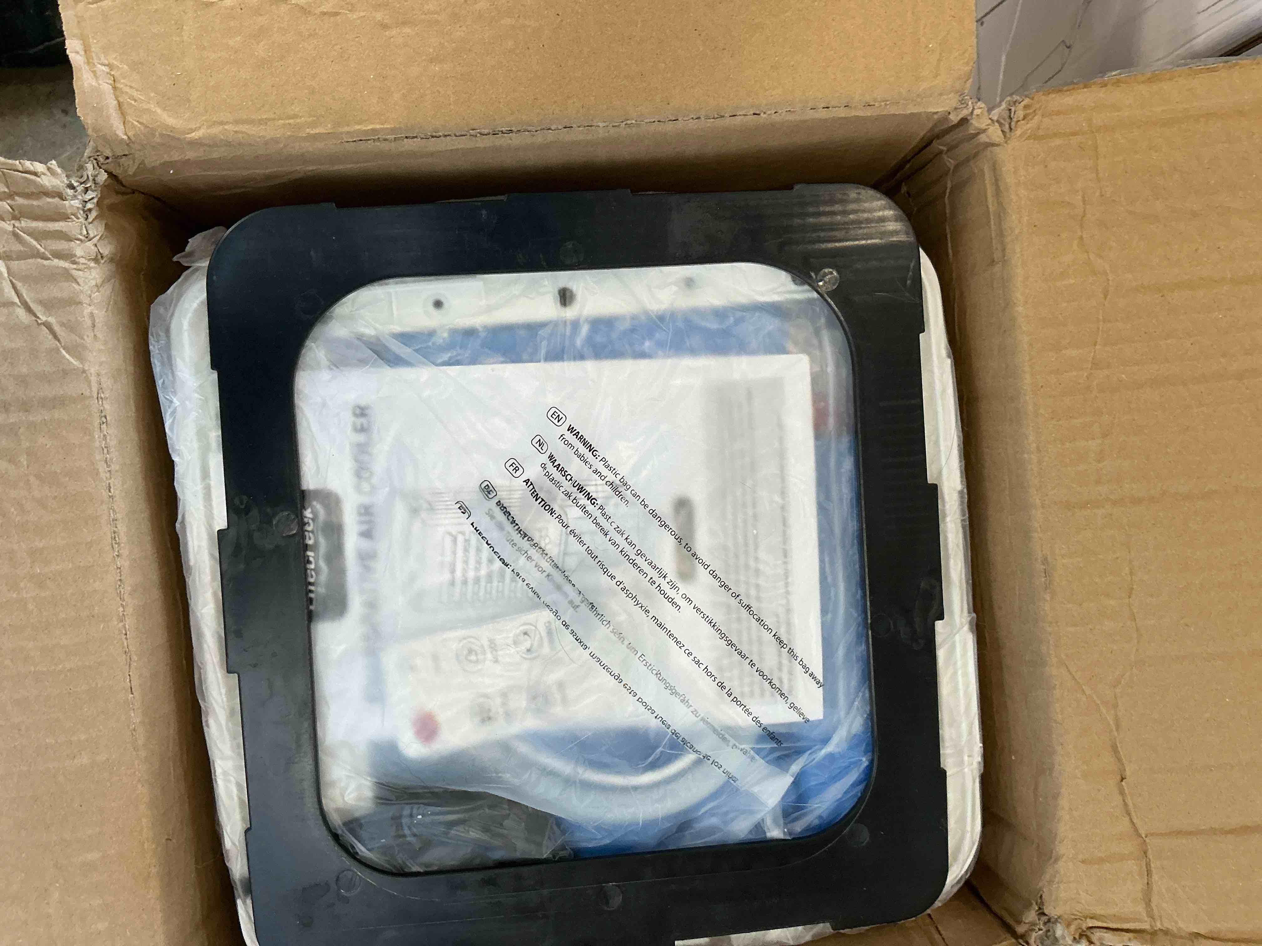Condition photo showing Good Condition for portable air conditioner, 3-in-1 evaporative air cooler w/3.2gal tank, 4 modes & 3 speeds, 12h timer, 6 ice packs, remote control, windowless swamp cooler for bedroom,home,no hose needed