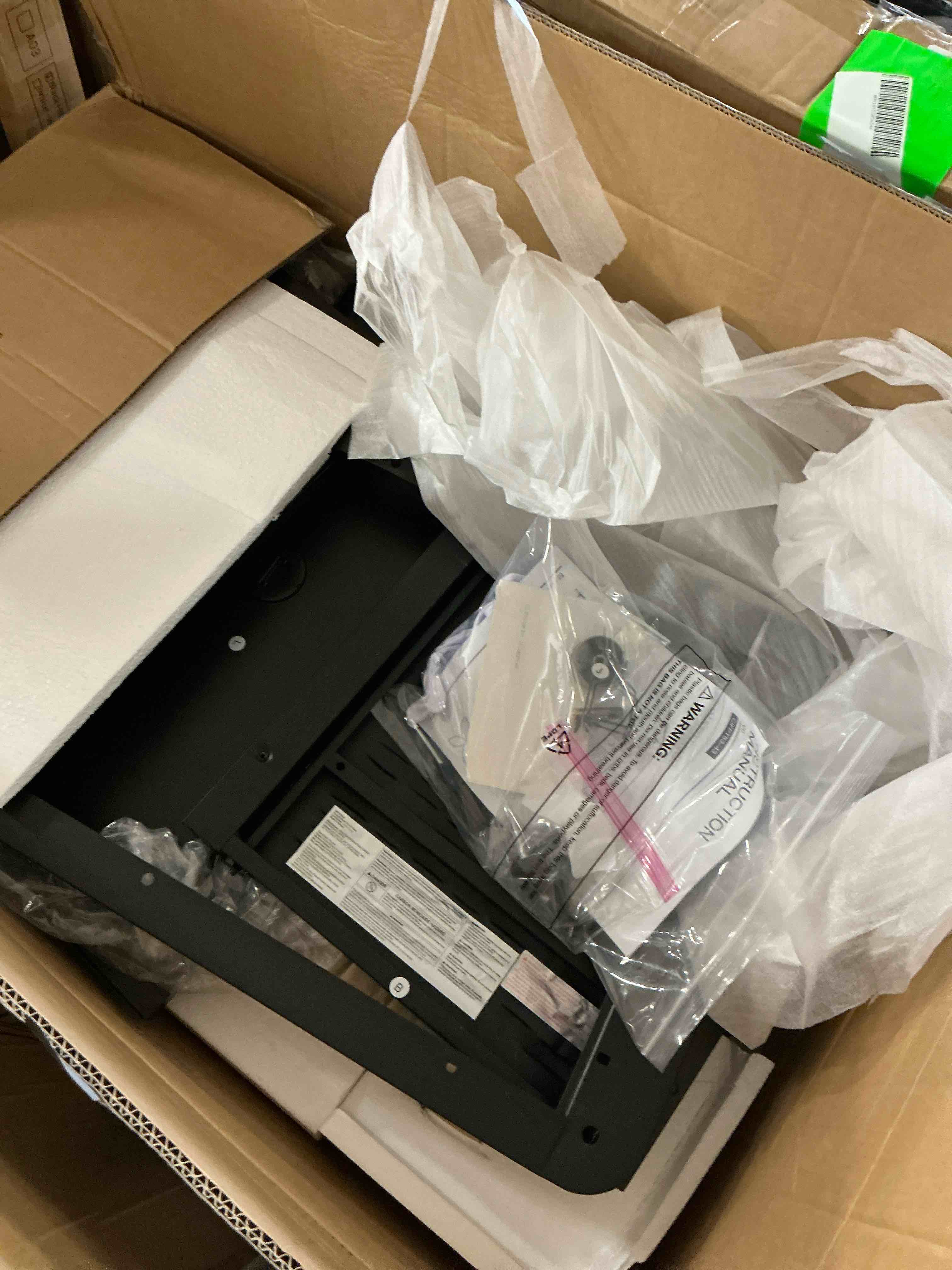 Condition photo showing Good Condition for 43" propane fire pit table with wind guard - 60,000 btu gas rectangular fire pit with blue glass rocks, waterproof cover for deck, backyard, garden, outdoor, csa-certified