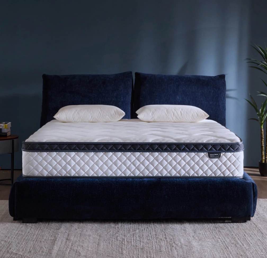 blinddarm queen mattress, 12 inch hybrid memory foam mattress in a box, individual pocket spring, medium firm, certipur-us