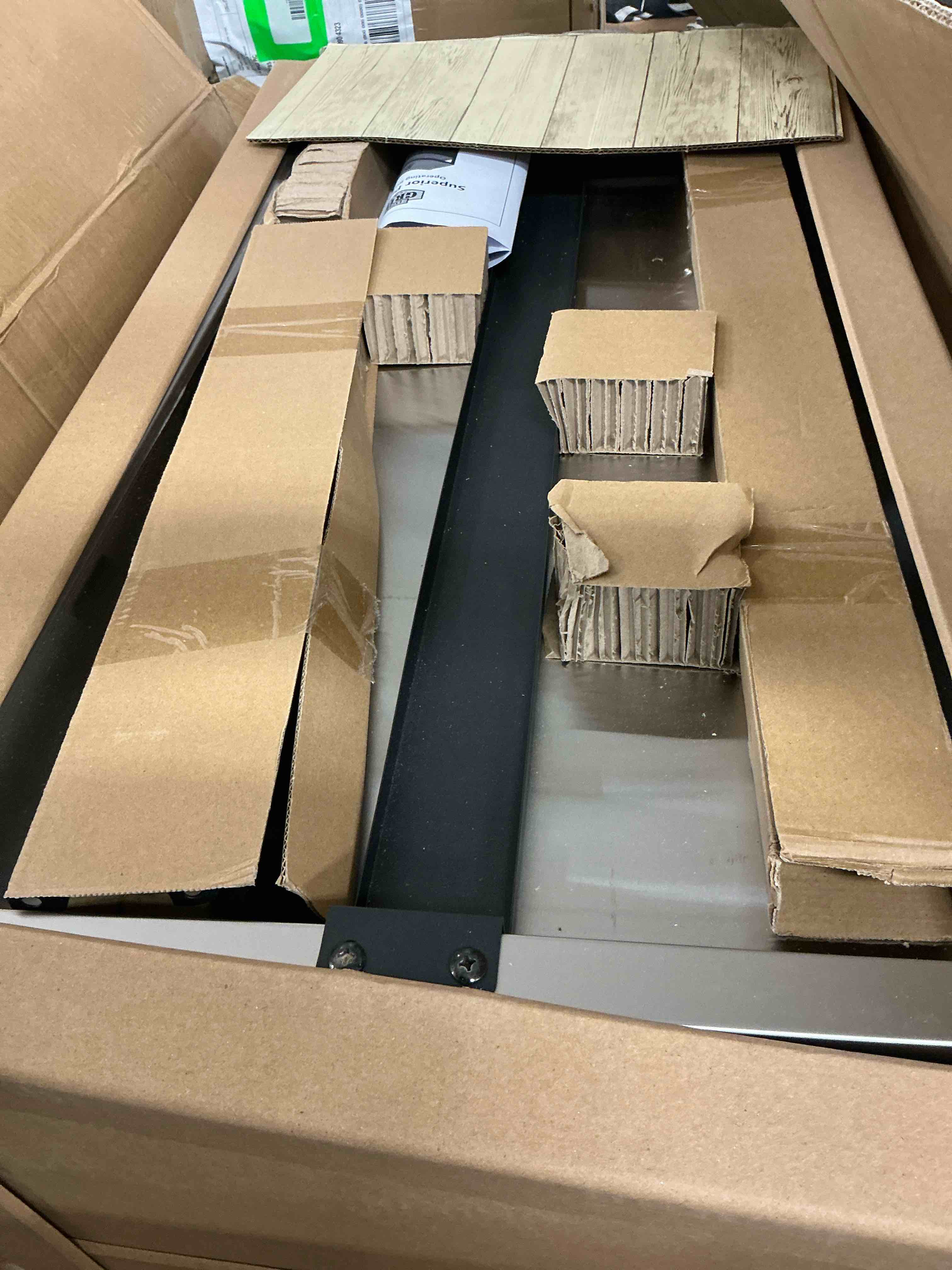 Condition photo showing New/Like New for expert grill outdoor bbq prep cart with wheels  stainless steel top & storage shelves