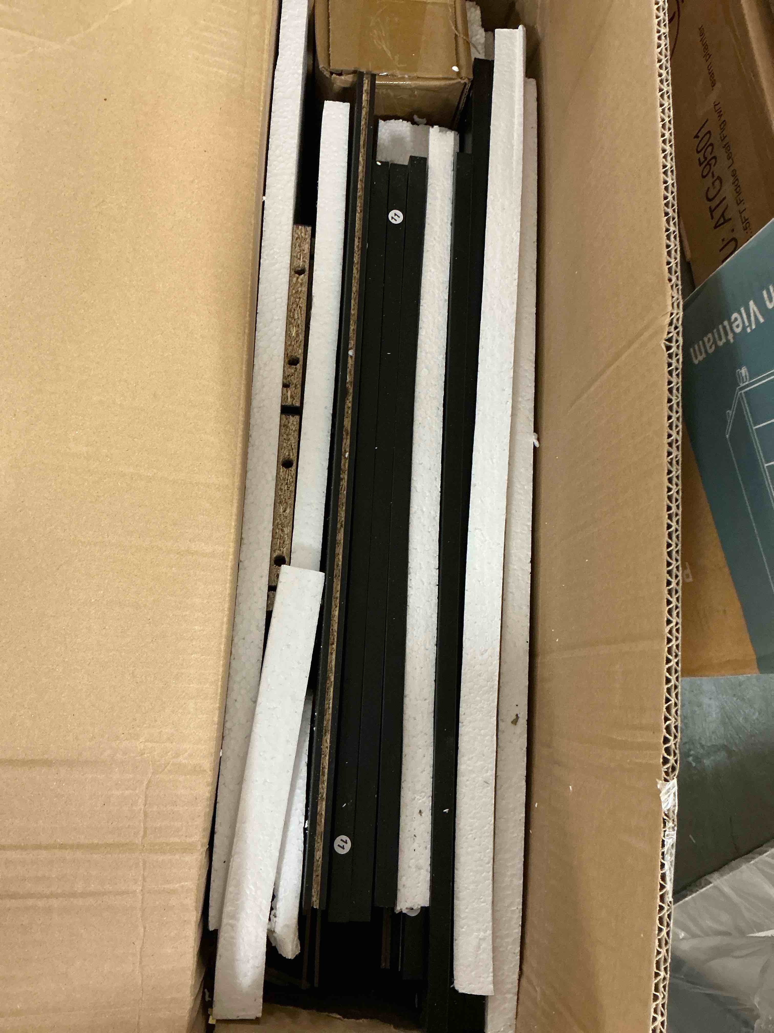 Condition photo showing New/Like New for uhomepro nightstand, modern 3 drawer nightstand, black nightstand with gold handle, wooden side table storage cabinet unit for bedroom/living room/small space