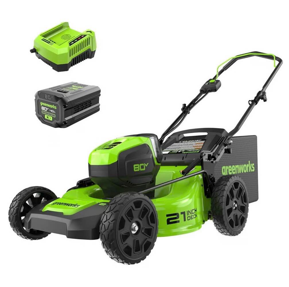 greenworks 80v 21" push mower with (1) 4ah battery & charger 2501202vt?