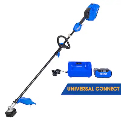 kobalt gen4 40-volt 15-in straight shaft attachment capable battery string trimmer edger conversion capable 4.0 ah (battery included) (charger included)