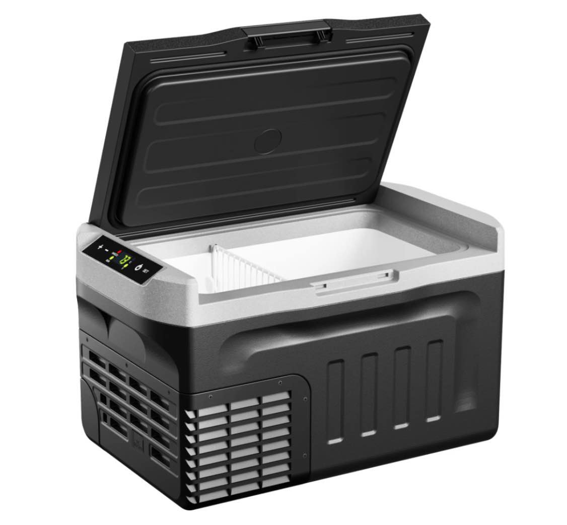 simzlife 12 volt car refrigerator 22 quart portable fridge freezer compressor cooler 12/24v dc 110~240 volt ac for truck van rv camper suv travel camping road trips
