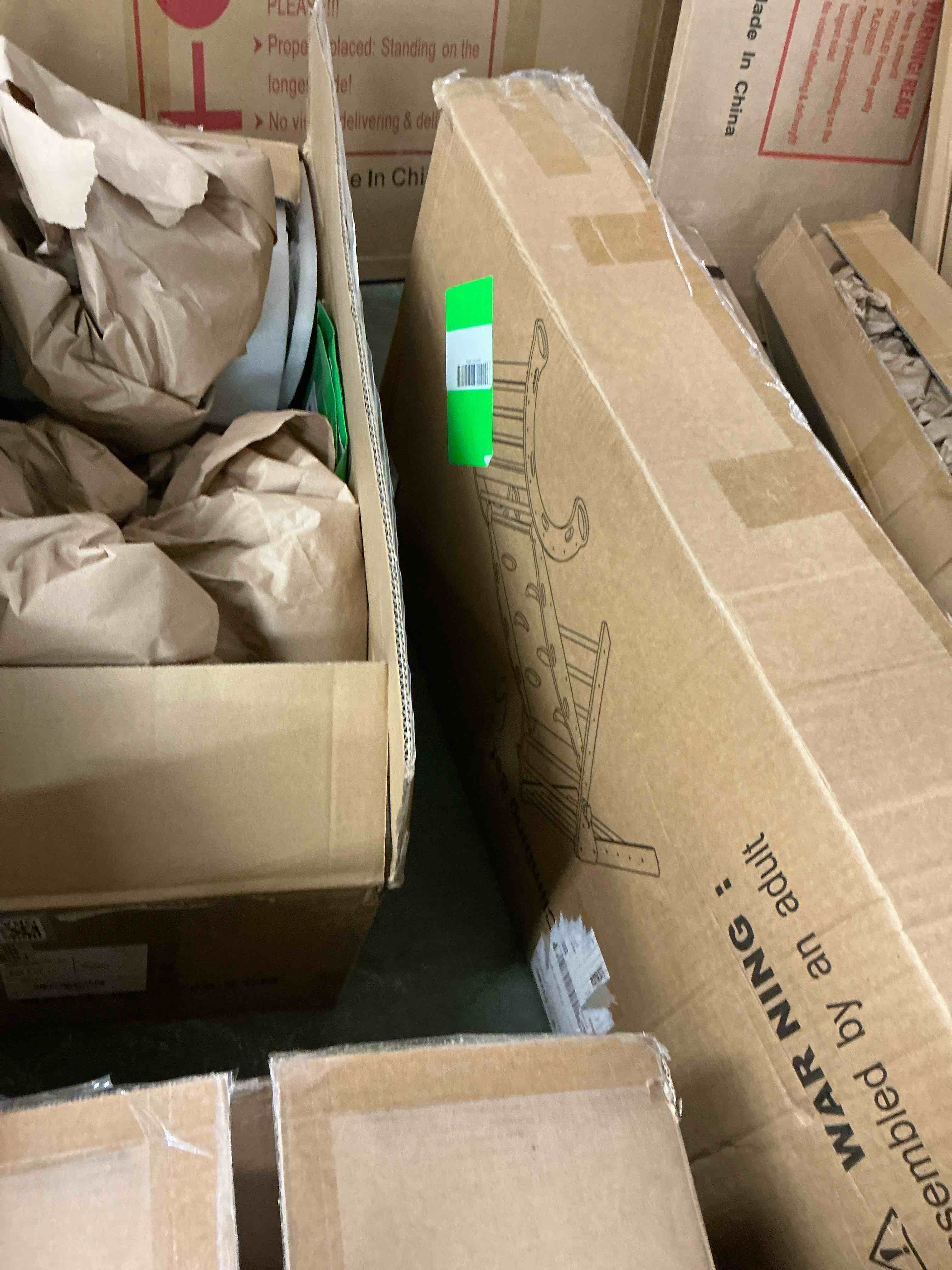 Condition photo showing New/Like New for lookfly 9 in1 pikler triangle set foldable baby climbing toys for toddlers 1-6 inside with ramp seesaw,toddler climbing toys indoor baby gift