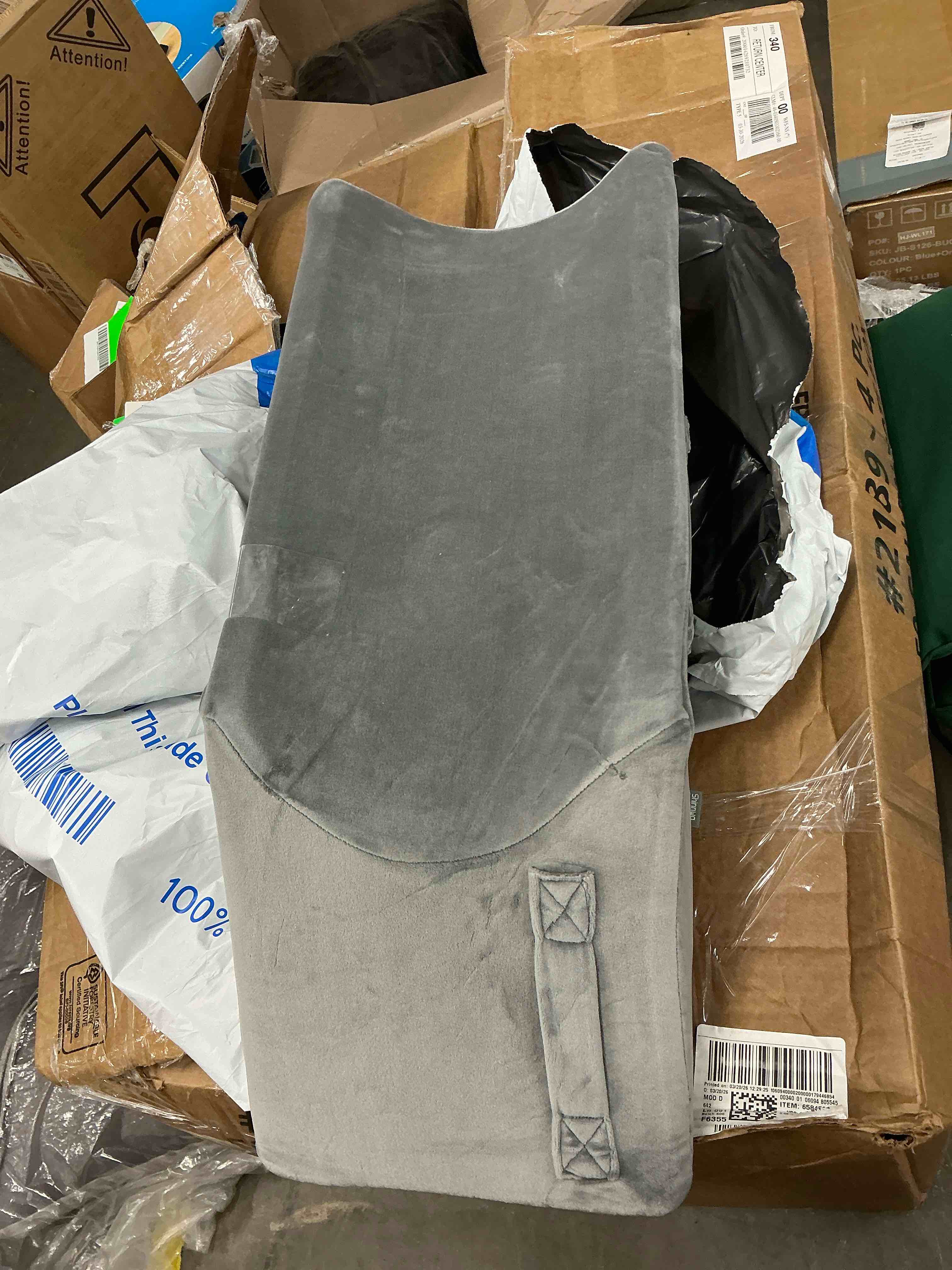 Condition photo showing Good Condition for shinnwa leg elevation pillow velvet leg knee ankle support foam wedge pillow for surgery injury or rest grey