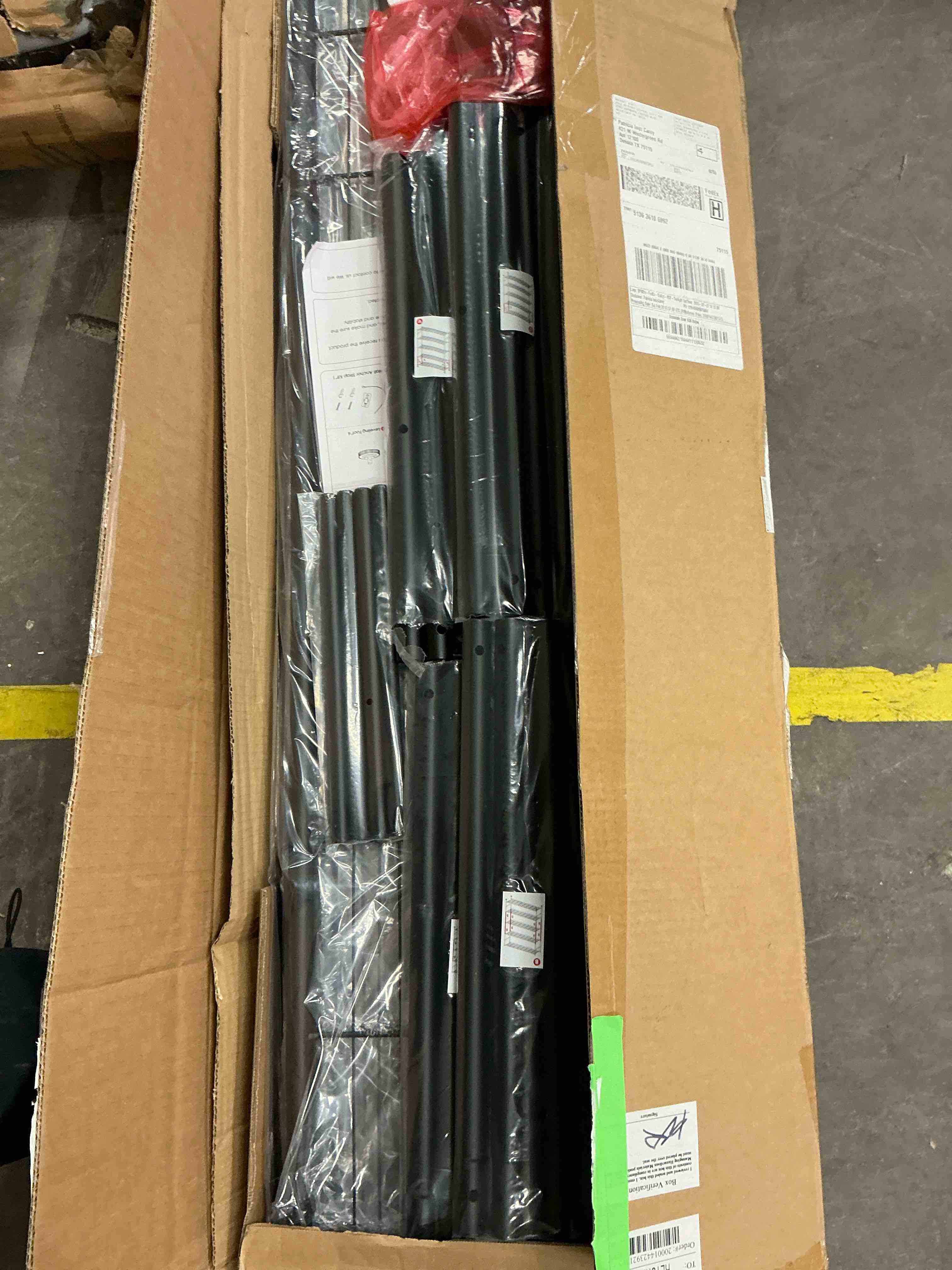 Condition photo showing New/Like New for sakugi 5-tier heavy duty wire shelving unit,47.2" × 12.6" × 60.3" inches, 1500 lbs capacity, black