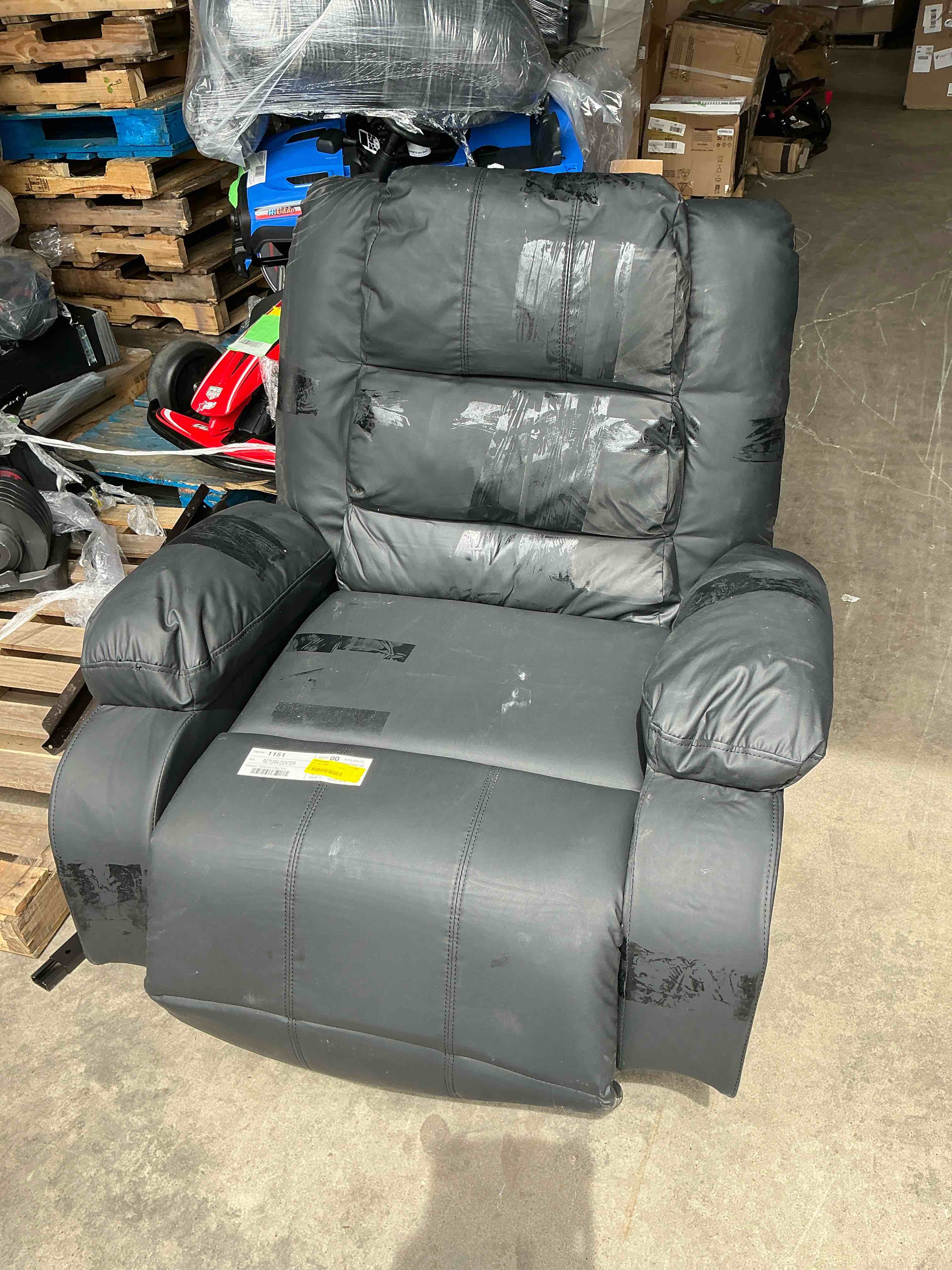 Condition photo showing Good Condition for jonpony home modern comfort reclining chair,elderly single rocker sofa with side pocket for bedroom home theater,black