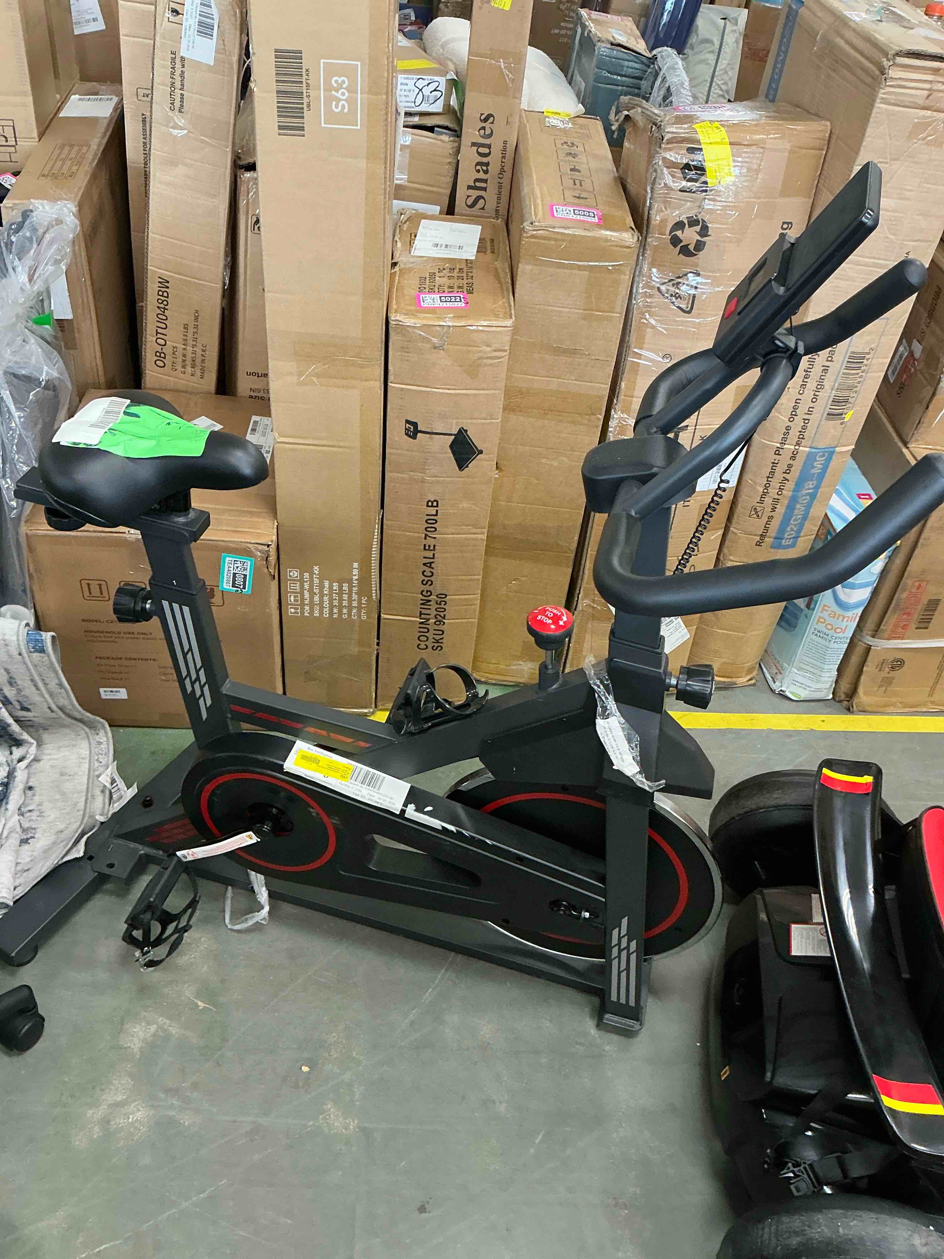 Condition photo showing Good Condition for naipo exercise bike indoor cycling bike with 300lbs big seat cushion for home cardio leg workout