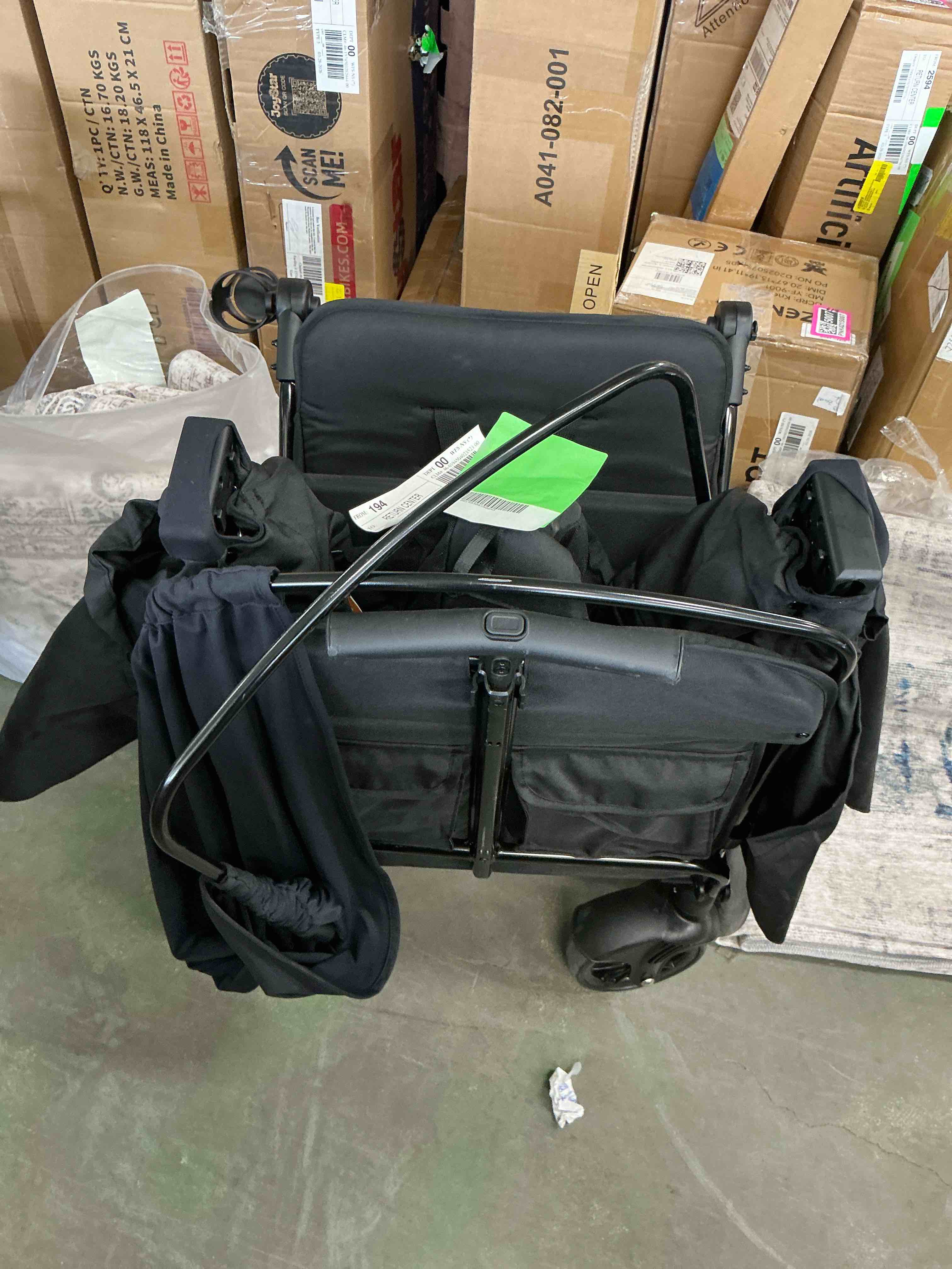 Condition photo showing Good Condition for vomeast wagon stroller for kids,spacious 2-seater stroller wagon with adjustable canopy,pull & push handle,5-point harness,foldable for toddlers, black