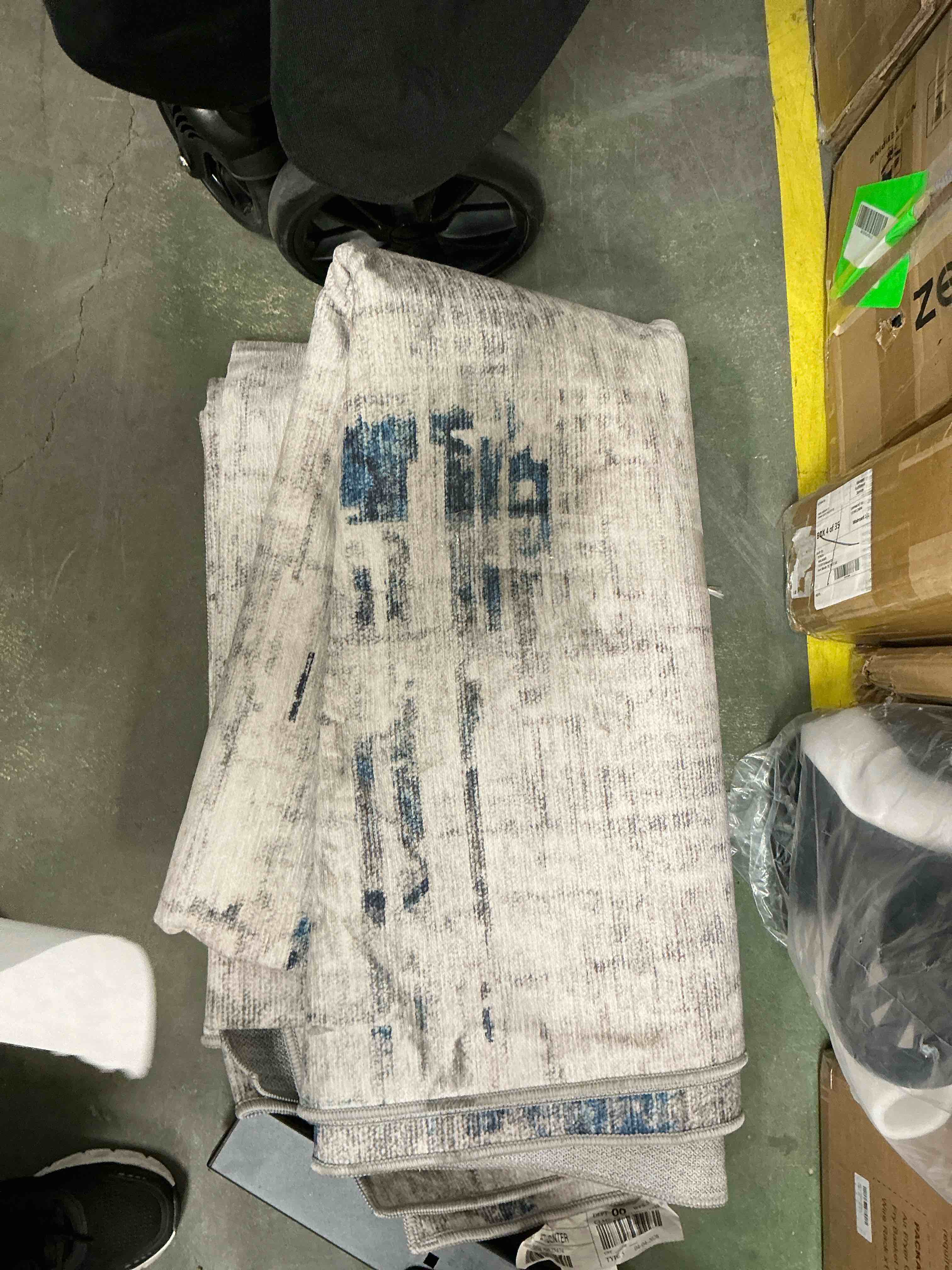Condition photo showing Good Condition for sixhome 8 x10 area rugs for living room modern abstract area rugs machine washable rugs soft neutral carpet rugs for bedroom dining room office playroom aesthetic home decor non slip rug navy blue