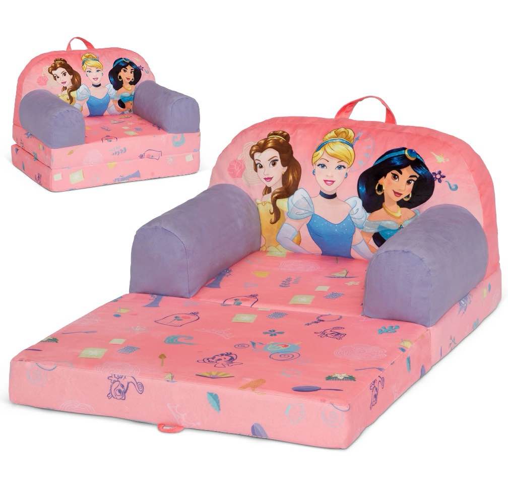 delta children cozee buddy flip-out chair - disney princess