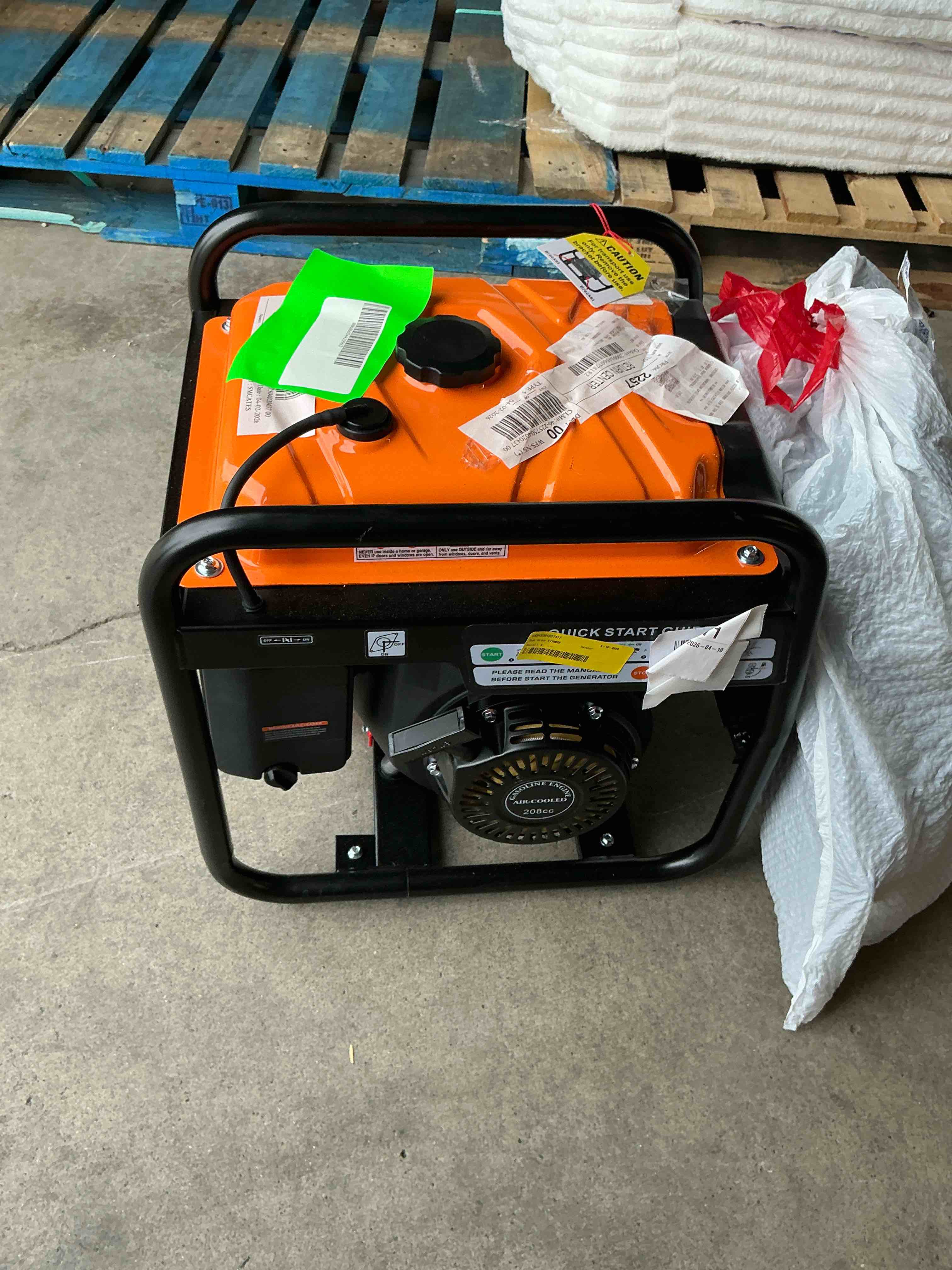 Condition photo showing Good Condition for efurden 4400-watt portable inverter generator, gas powered generator for emergency home backup, outdoor camping, rv ready, epa compliant