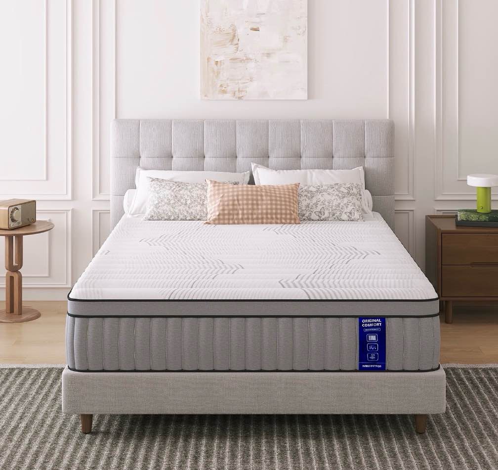 EGOHOME Sleep 12 inch Full Size Hybrid Mattress in a Box, Cooling Gel Infused Memory Foam, Pocket Spring