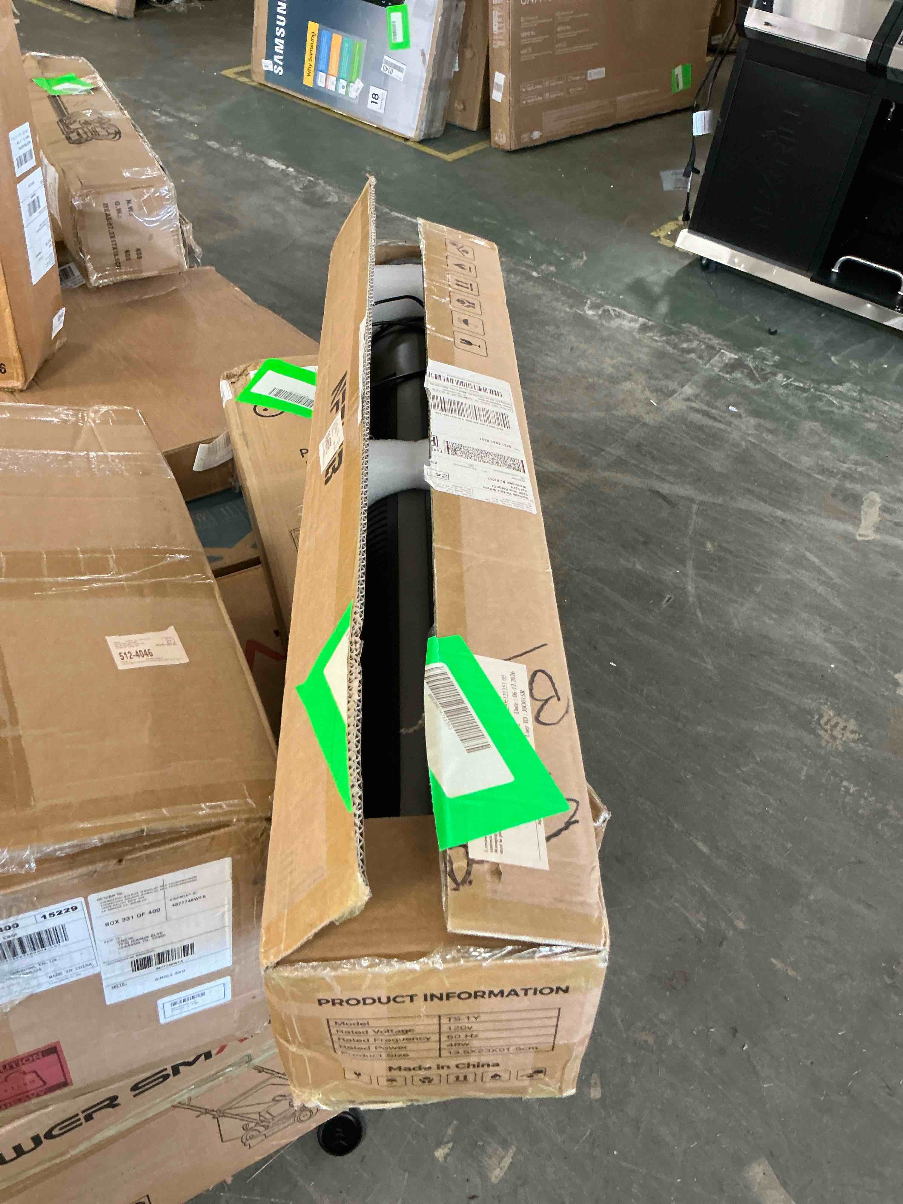 Condition photo showing Good Condition for nftigb tower fan for bedroom  36 inch oscillating fans that blow cold air  3 speeds  3 modes 12h timer  standing floor fan for home office  black