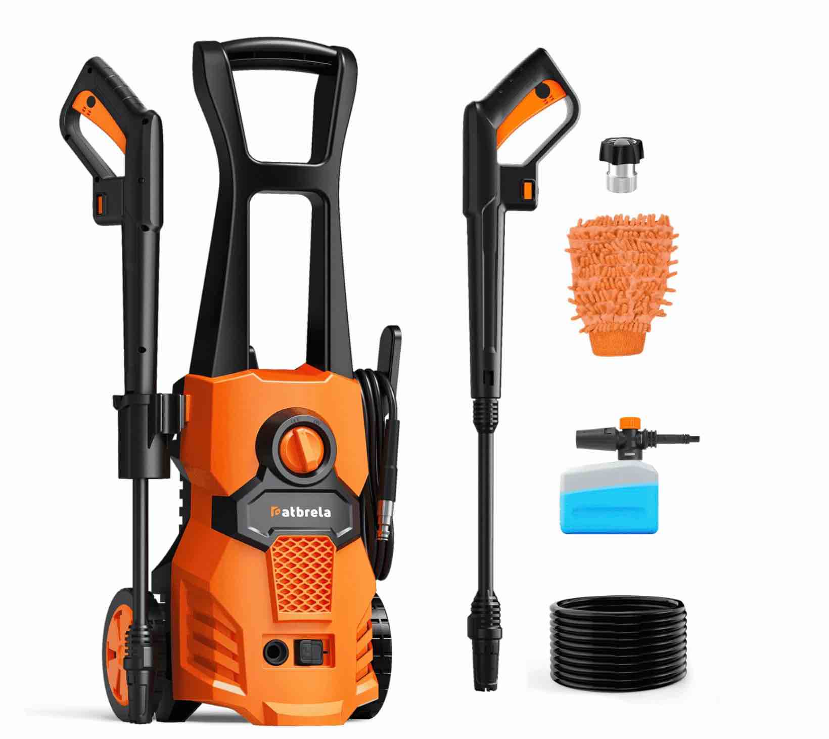 1500w electric pressure washer 4200psi with adjustable nozzle angle portable high pressure washer cleaning machine for cars driveways fences pati