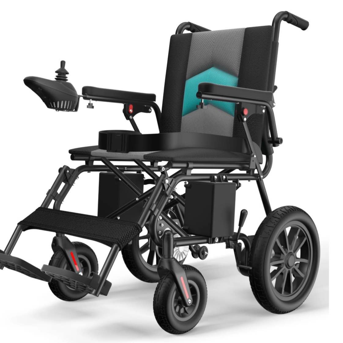 coolhut electric wheelchair, 20+ miles long-range (350lbs) lightweight portable electric wheelchair for adults, smart motorized mobility scooter with