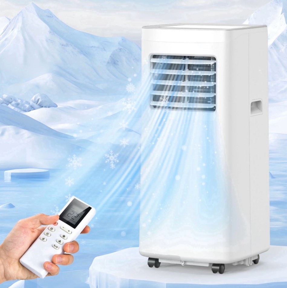 frostorm 8500 btu portable air conditioners 4 in1 air conditioner with remote control portable ac cooling range up to 360 sq.ft windows kit brush white