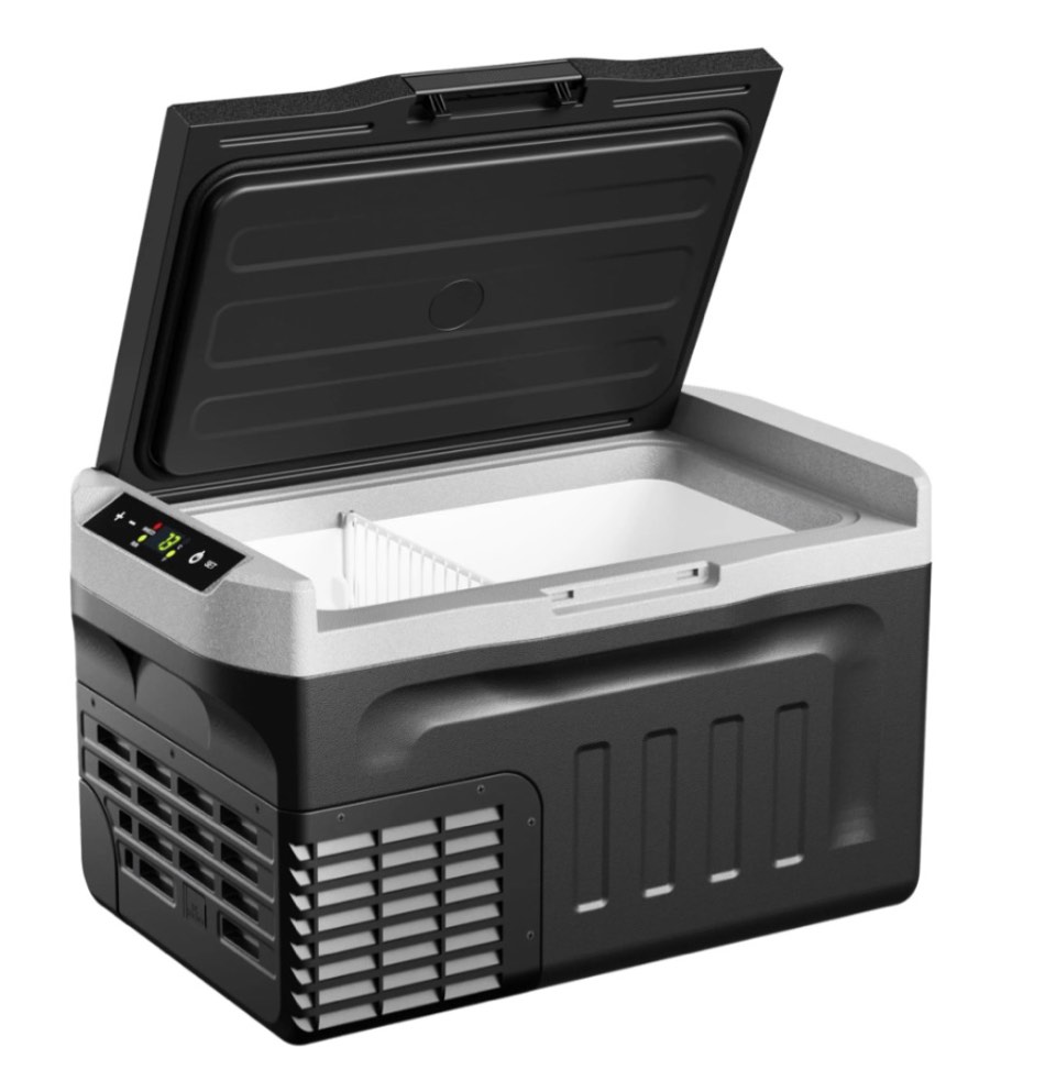 simzlife 12 volt car refrigerator 22 quart portable fridge freezer compressor cooler 12/24v dc 110~240 volt ac for truck van rv camper suv travel camping road trips