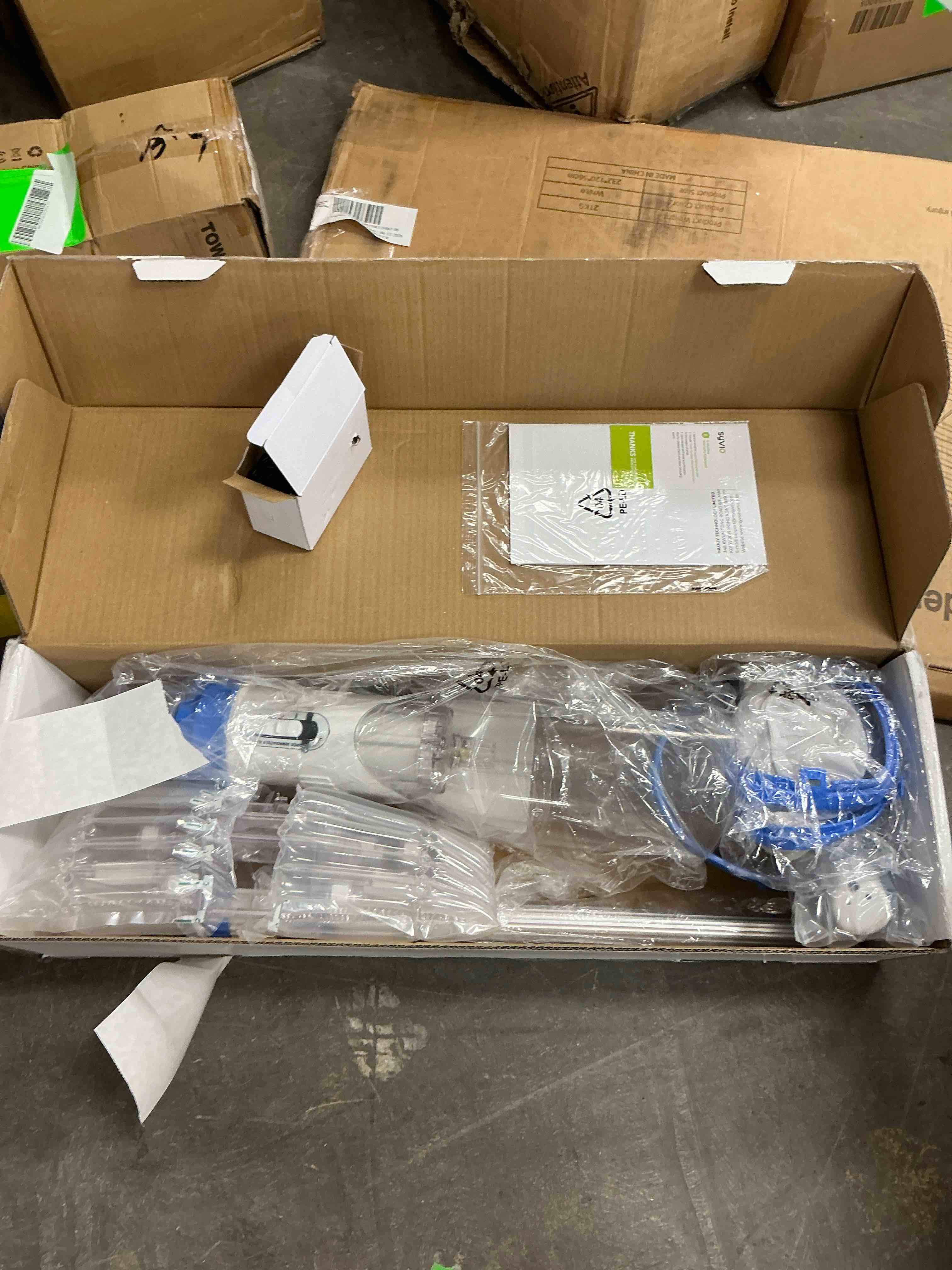 Condition photo showing New/Like New for syvio cordless handheld pool vacuum, 18.5 gpm powerful suction, 60-minute runtime, 11.4" wide head, for above ground & inground pools, spas & hot tubs