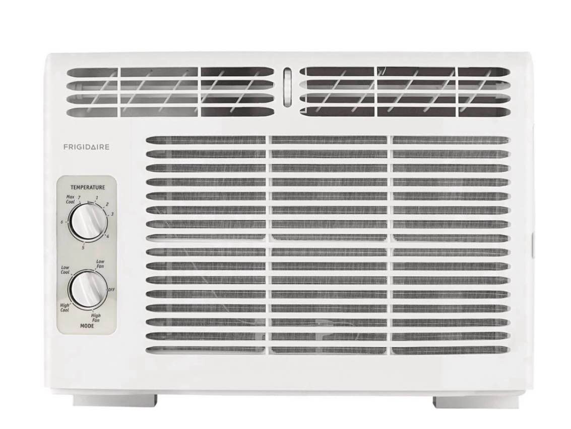 frigidaire 5 000 btu window air conditioner for small rooms dial controls quiet efficient cooling easy installation