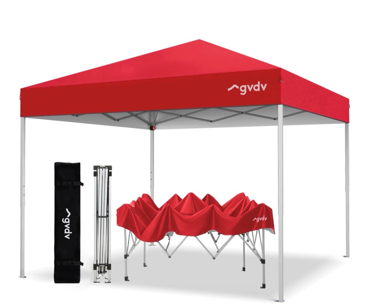 gvdv canopy tent, 10x10 ft easy pop up outdoor canopy tent, portable straight leg gazebo instant canopy