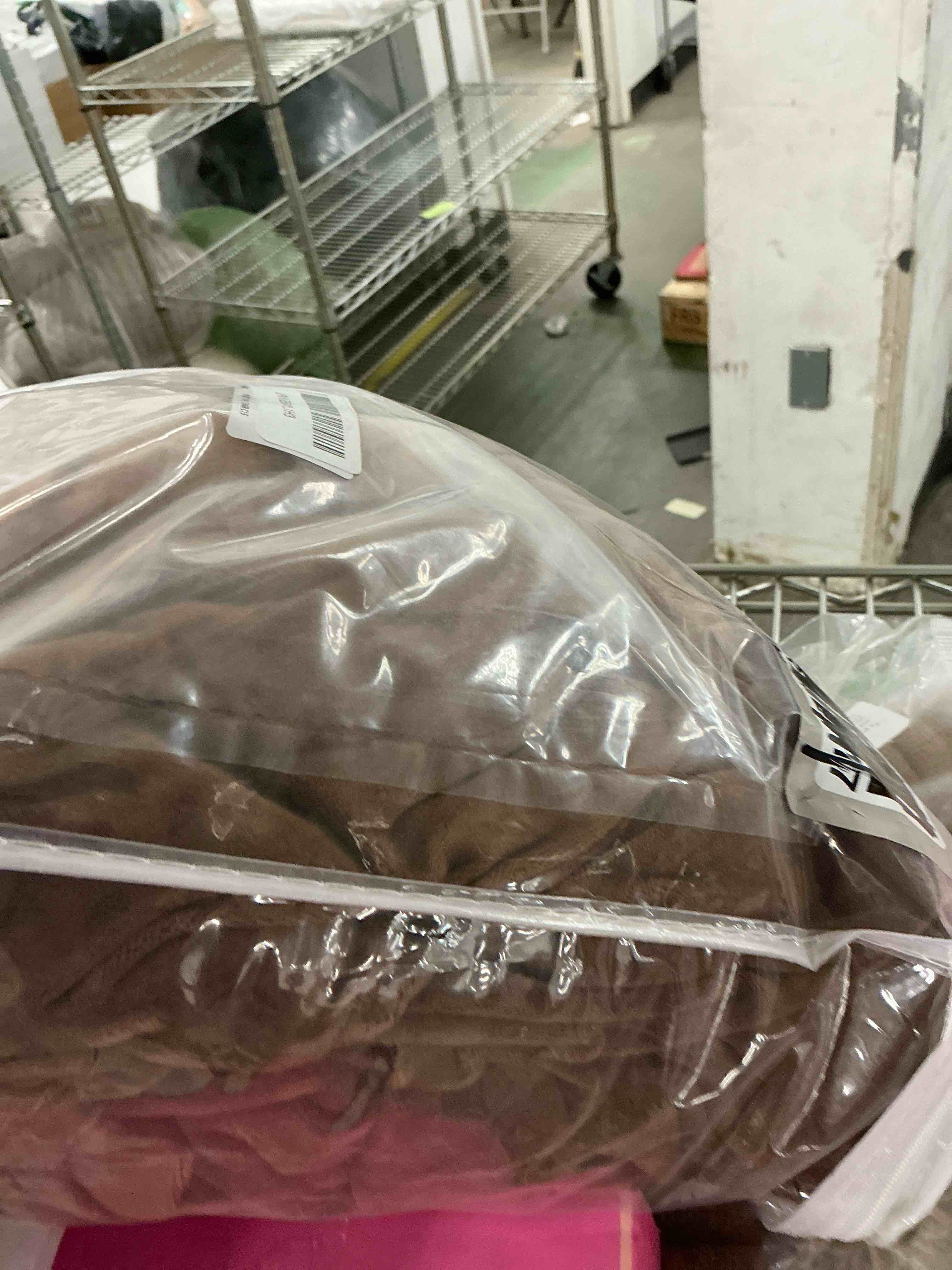 Condition photo showing Good Condition for h.versailtex stretch couch cover loveseat covers for 2 cushion couch sofa slipcover for love seat 1 piece with elastic bottom, checked jacquard fabric(loveseat 58"-70" wide, burnt brick)