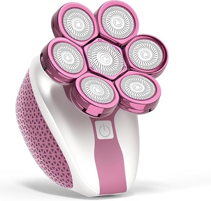 electric razors for women, 7d shavers for women with led display, rechargeable waterproof electric shaver, 5-in-1 multi-function body hair shaver grooming kit for legs/face/armpits/bikini(pink)