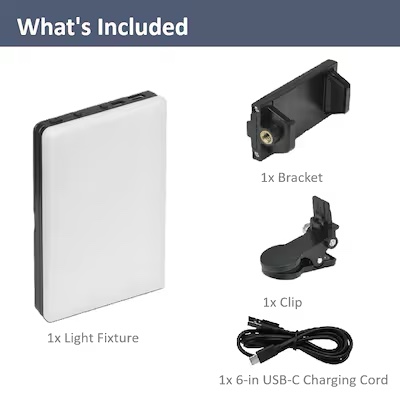 Condition photo showing New/Like New for utilitech rechargeable clip-on led light for phone tablet or laptop-