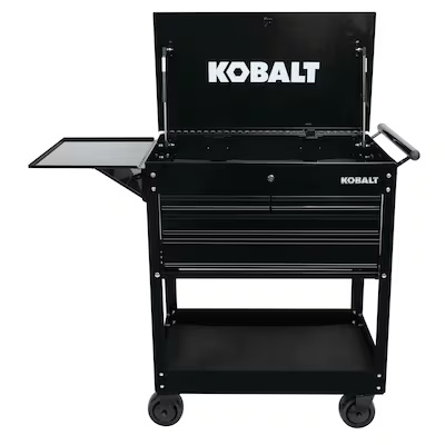 kobalt 35-in w x 37.5-in h steel rolling tool cabinet ( black )