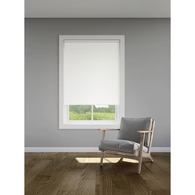 Condition photo showing Good Condition for levolor trim+go 73-in x 78-in white blackout cordless roller shade
