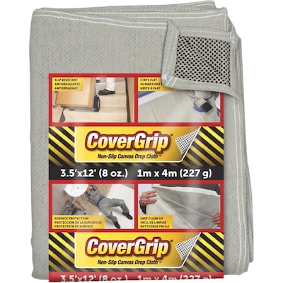 covergrip 351208 8 oz canvas safety drop cloth 3.5 x 12