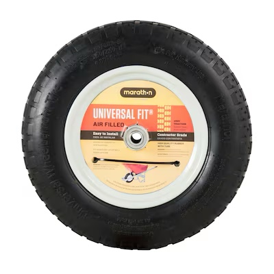 marathon 14.5-in pneumatic universal wheelbarrow