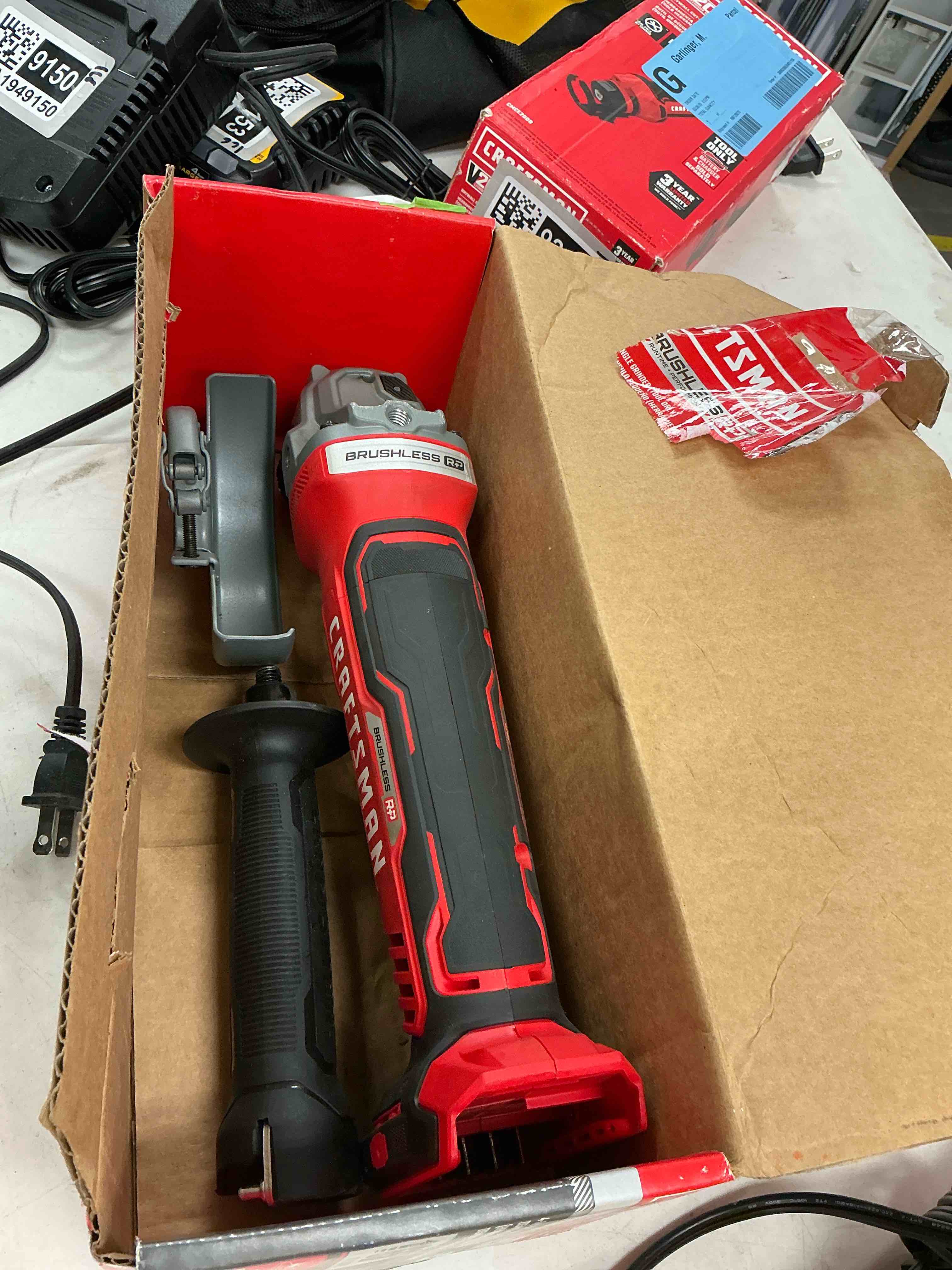 Condition photo showing Good Condition for craftsman v20 rp plus 20 v cordless 4-1/2 in. angle grinder tool only