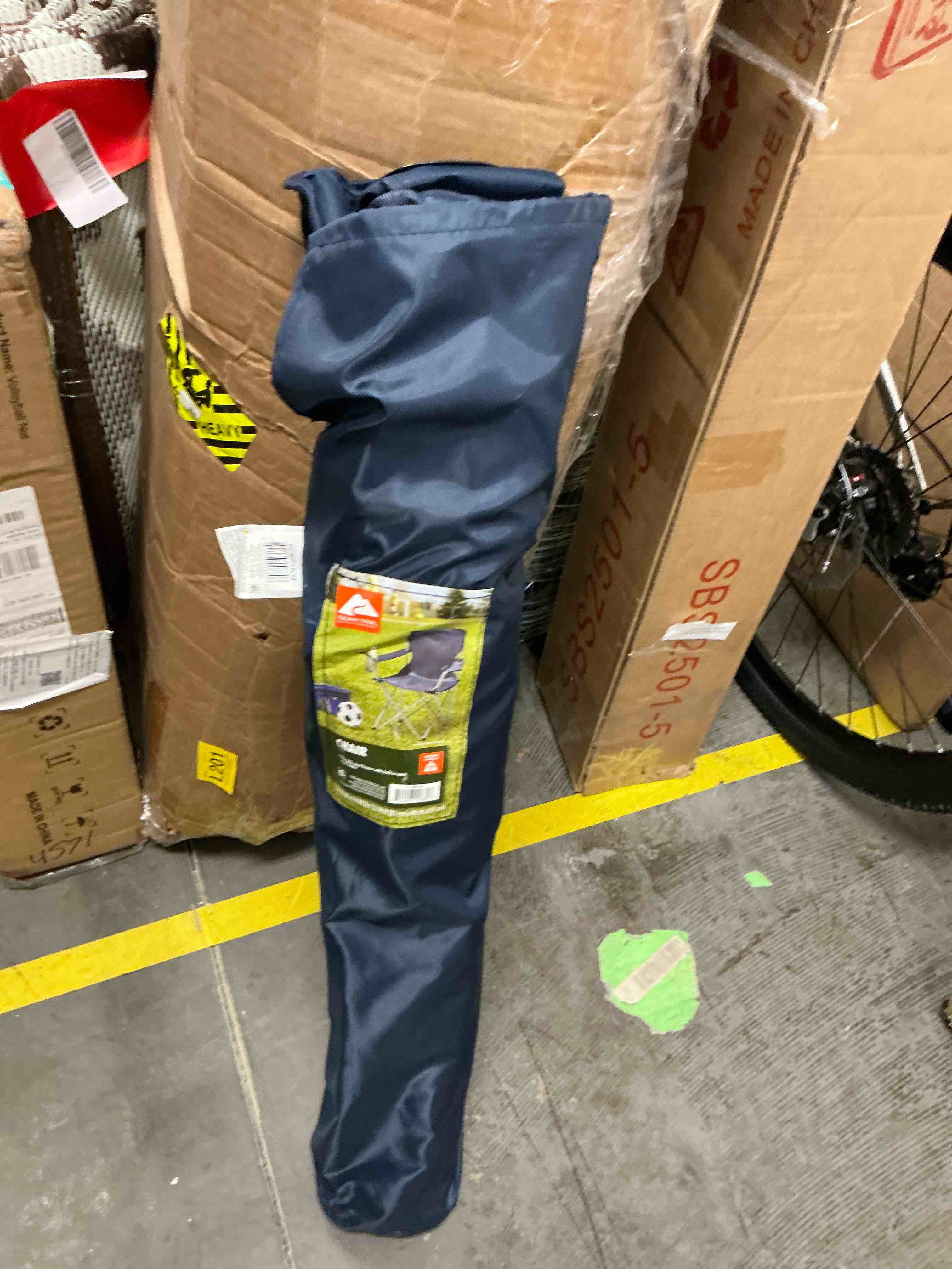 Condition photo showing Good Condition for ozark trail basic quad folding camp chair with cup holder navy adult