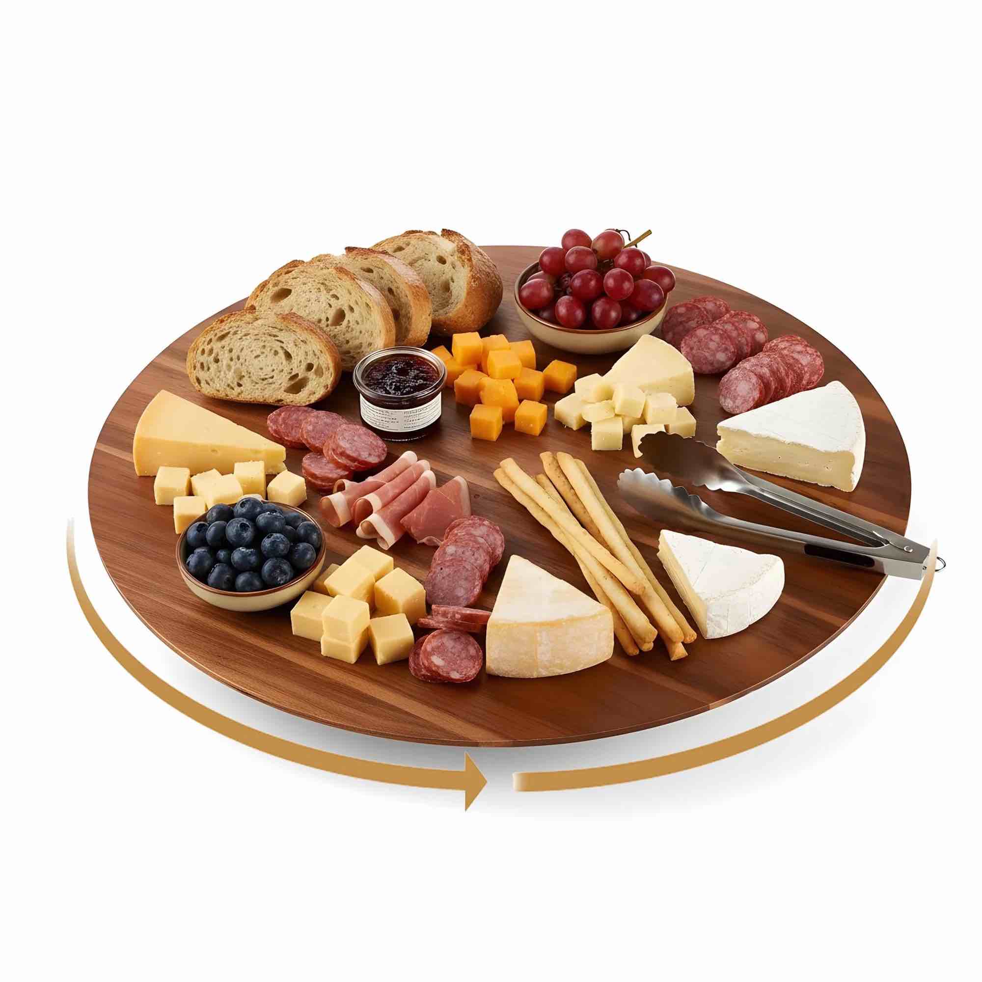 nabytok 21 acacia wood lazy susan wood turntable organizer tray for cabinet pantry countertop table organization durable sturdy & easy to clean